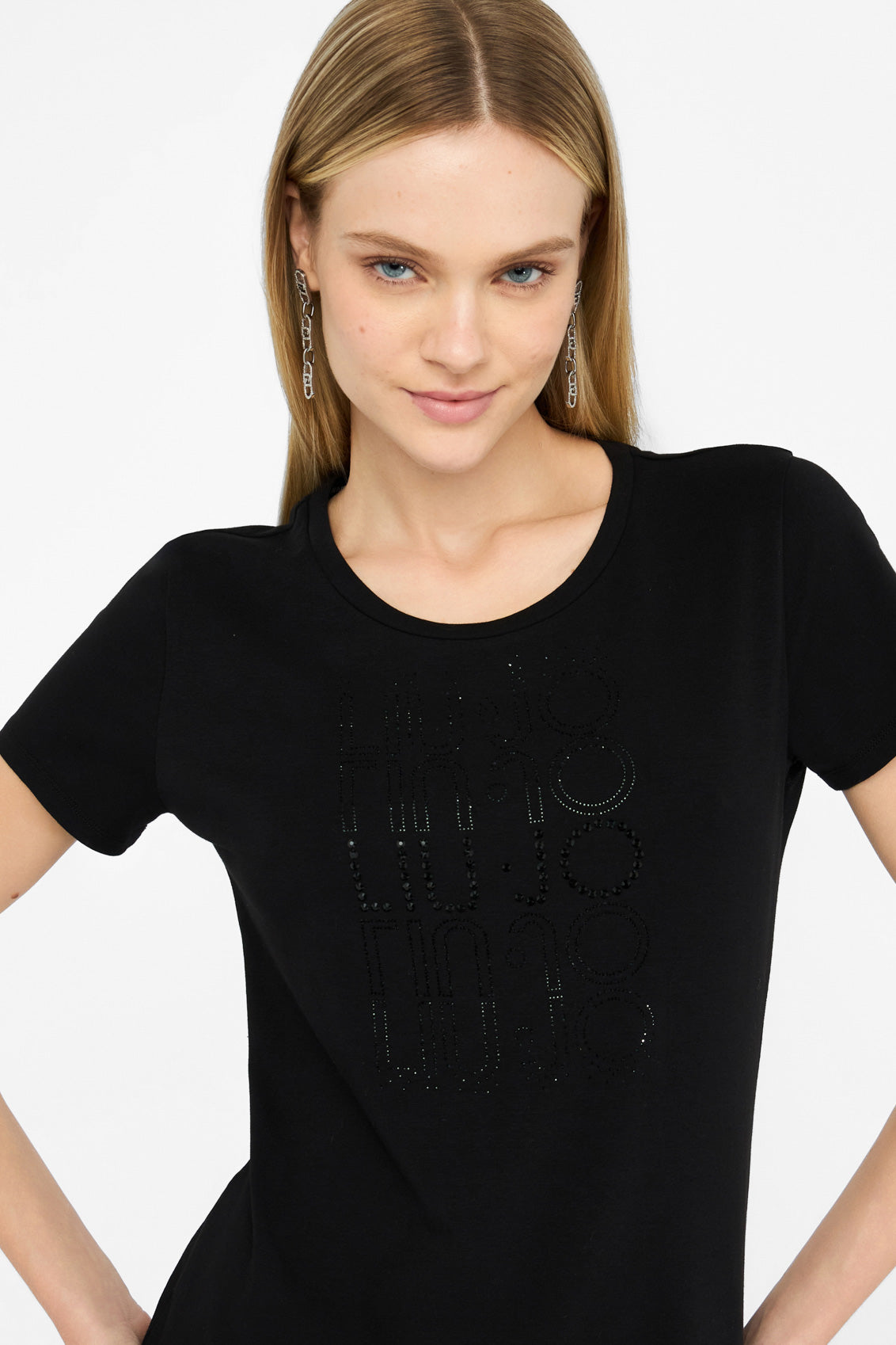 Czarny t-shirt damski
