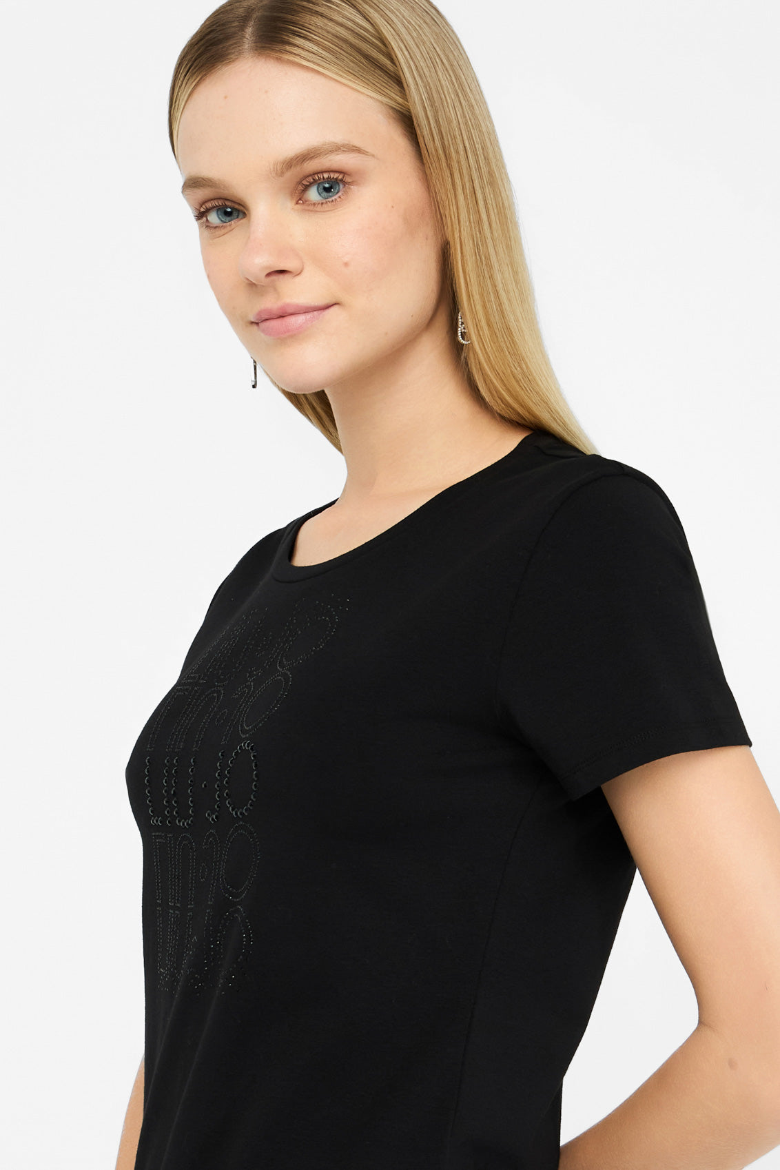 Czarny t-shirt damski