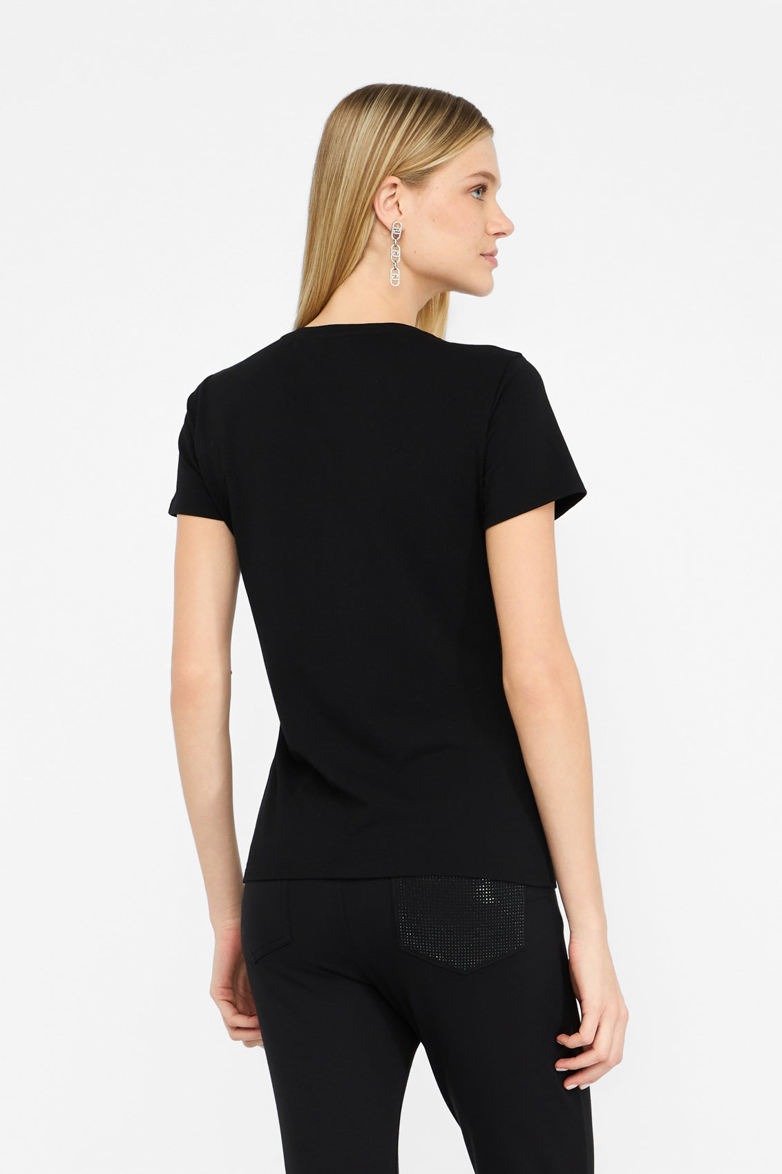 Czarny t-shirt damski