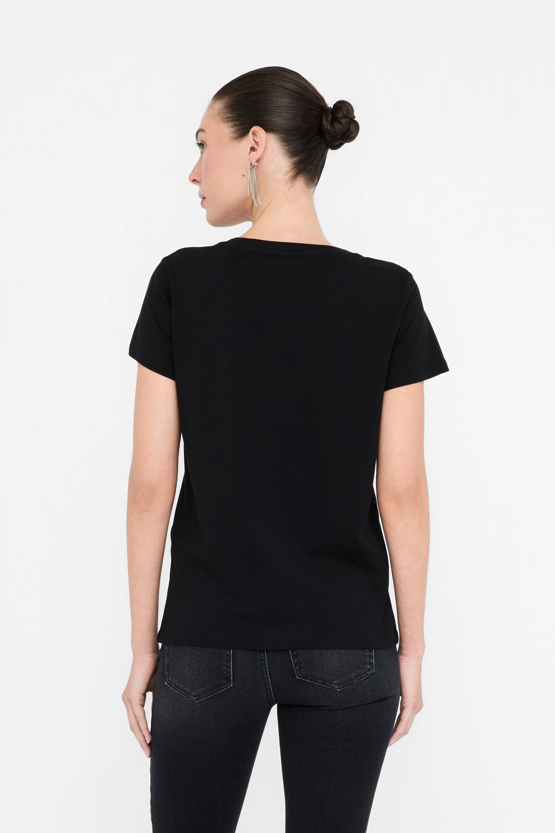 Czarny t-shirt damski