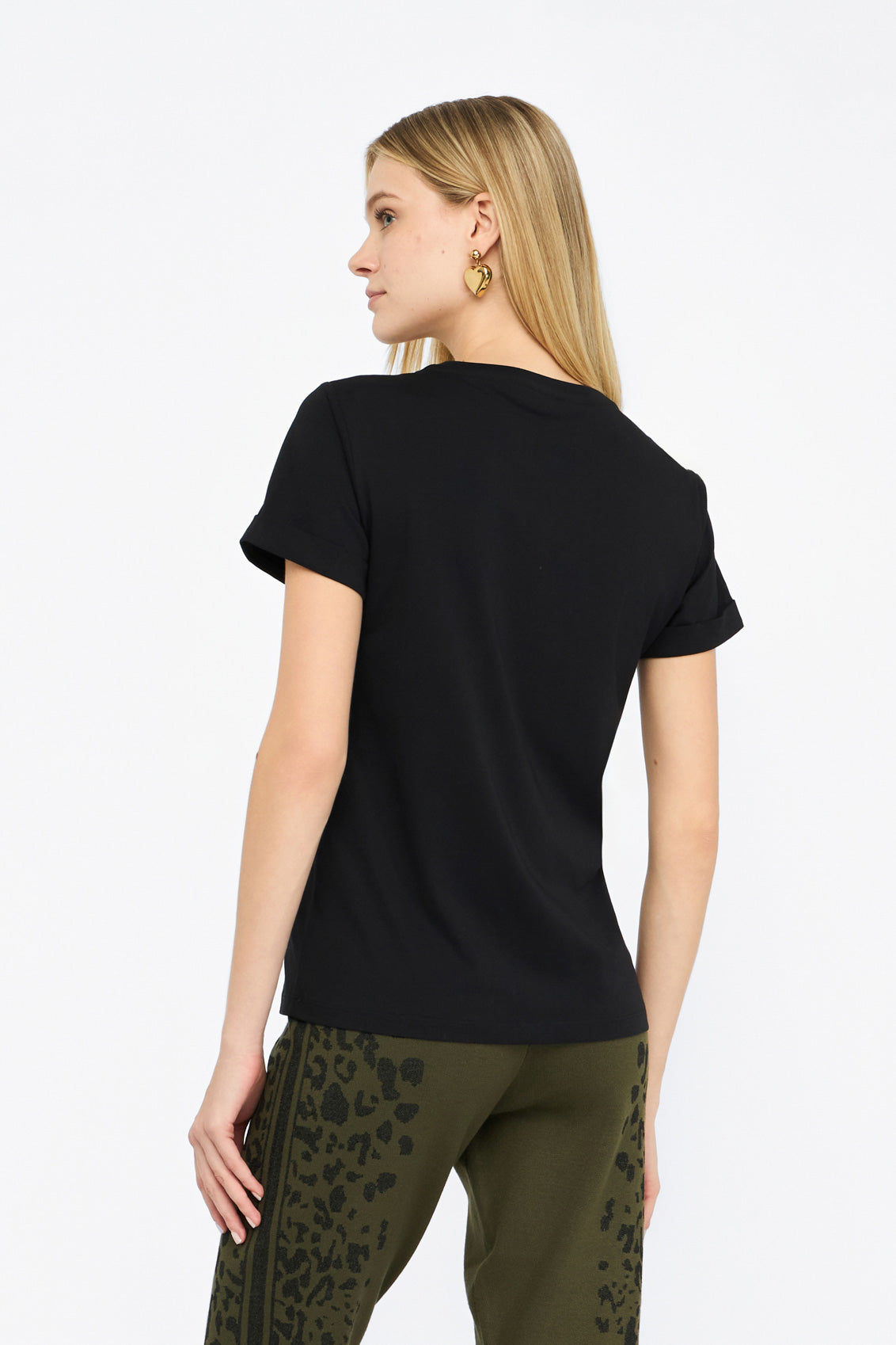Czarny t-shirt damski