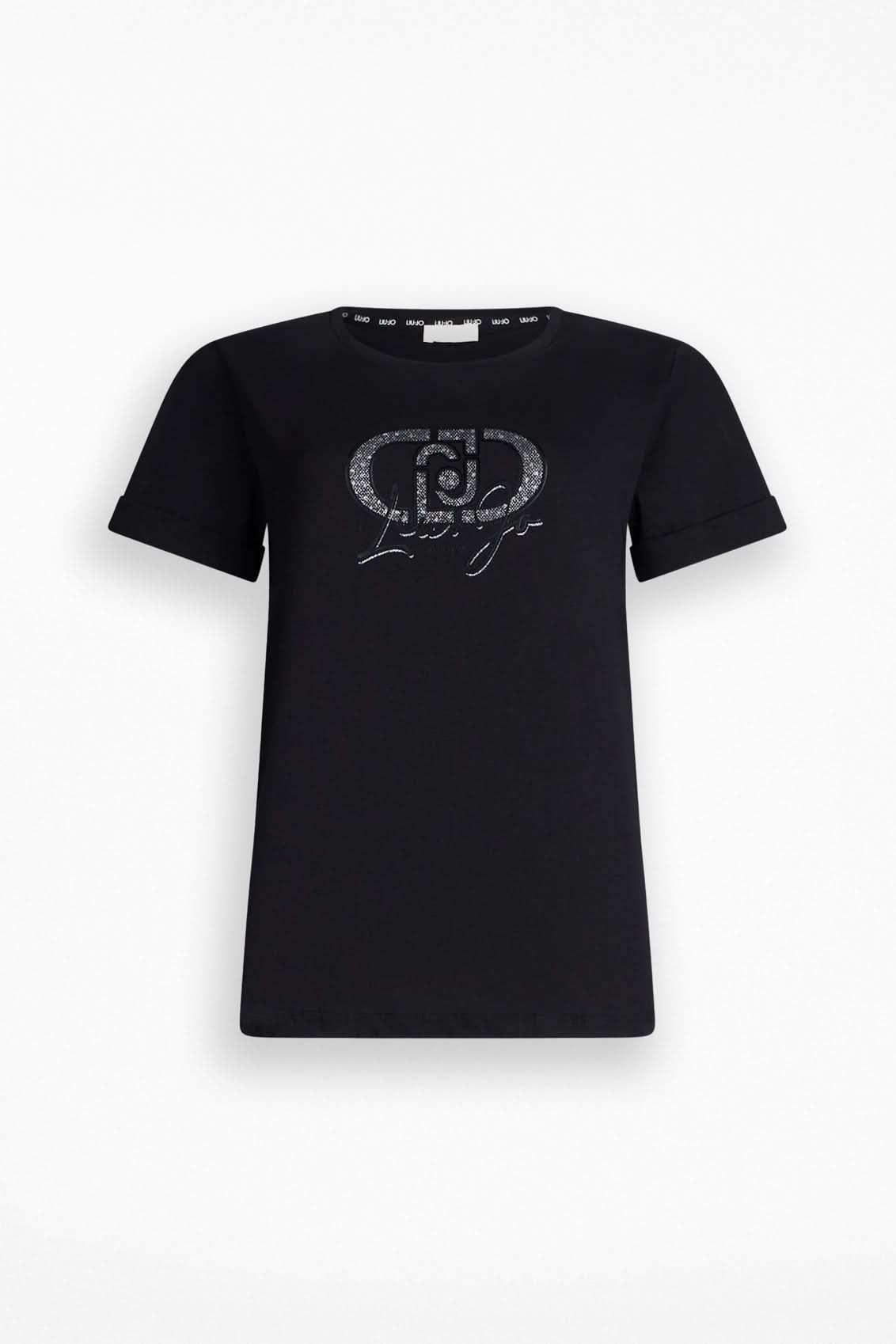 Czarny t-shirt damski