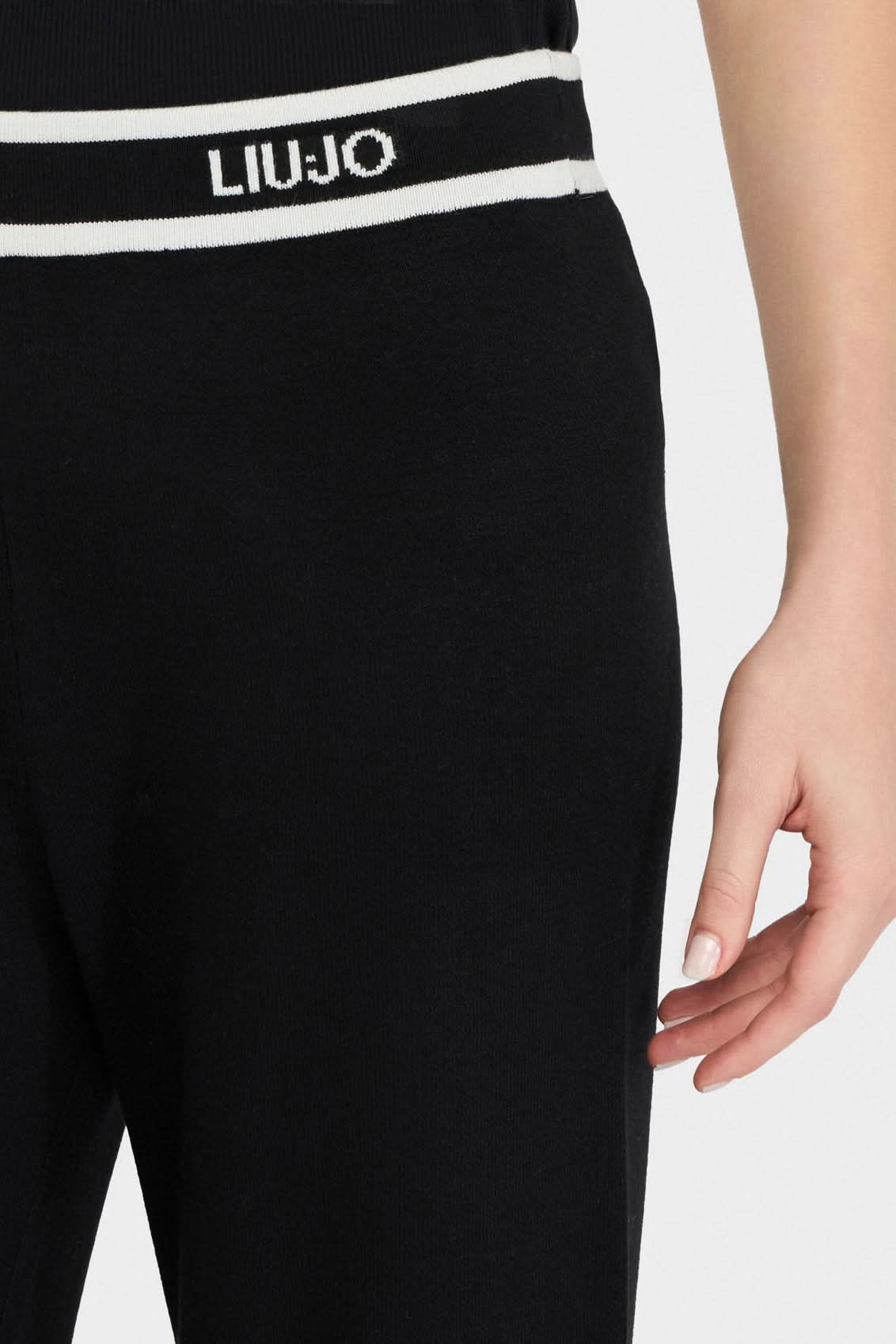 Black knit trousers
