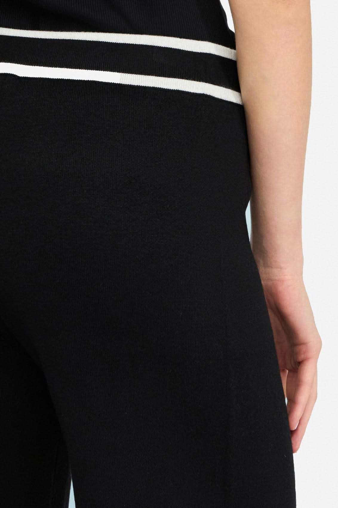 Black knit trousers