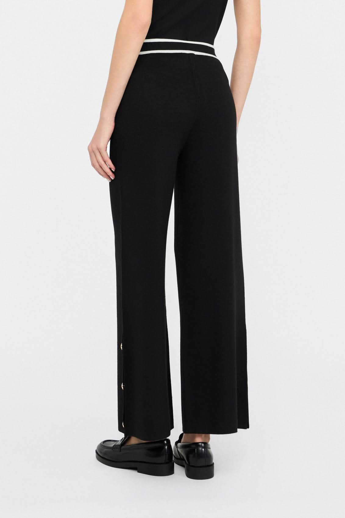 Black knit trousers