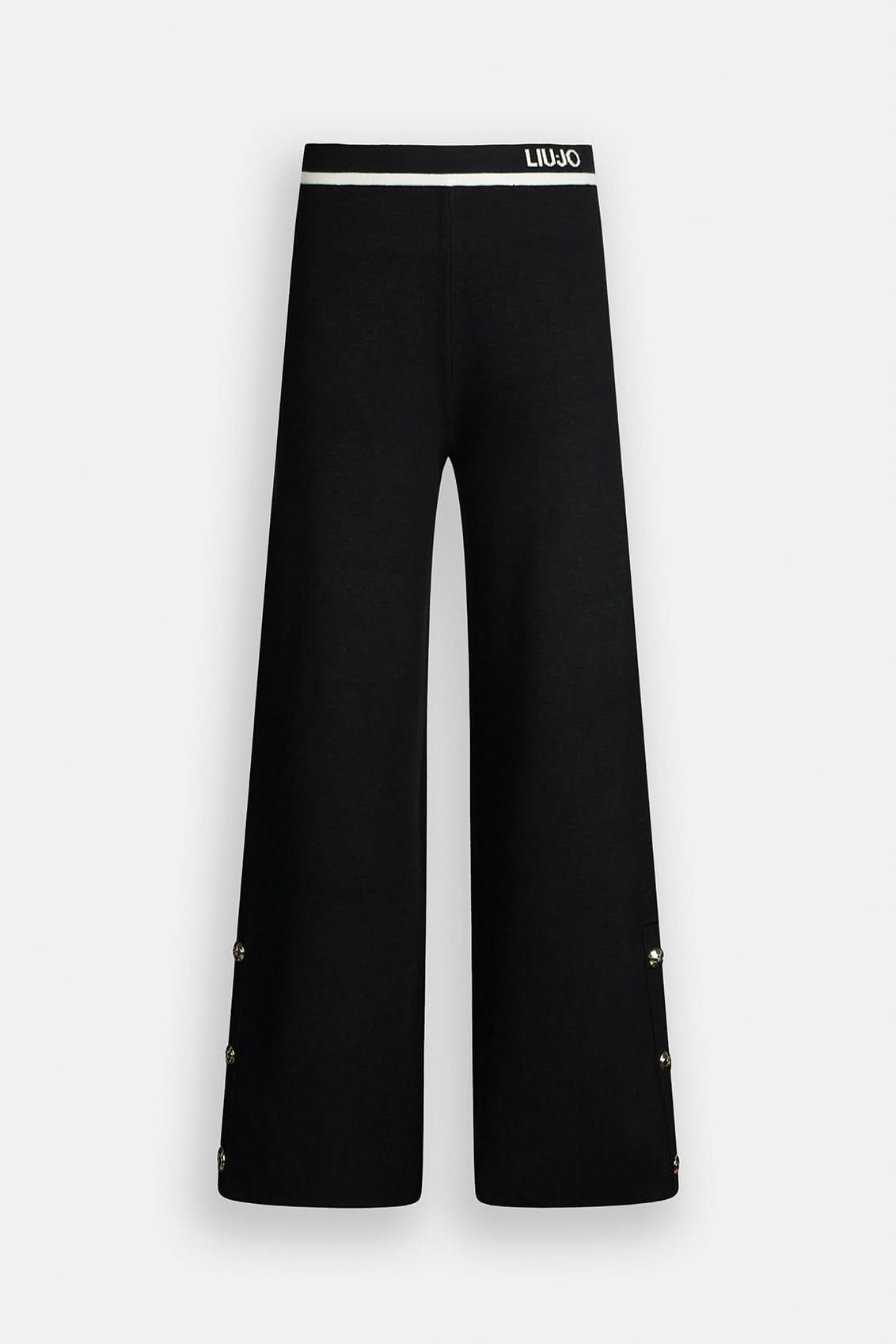 Black knit trousers