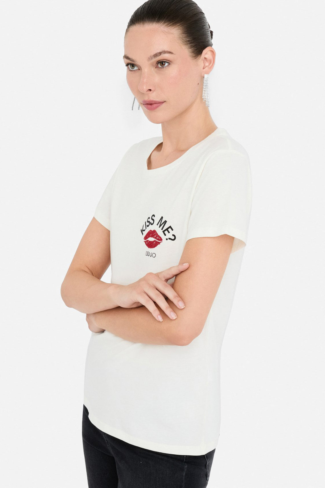Biały t-shirt damski