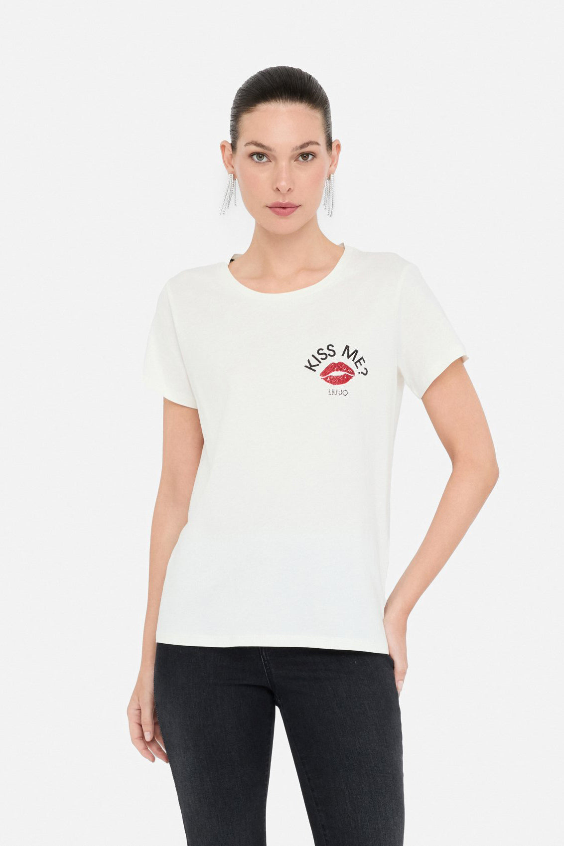 Biały t-shirt damski