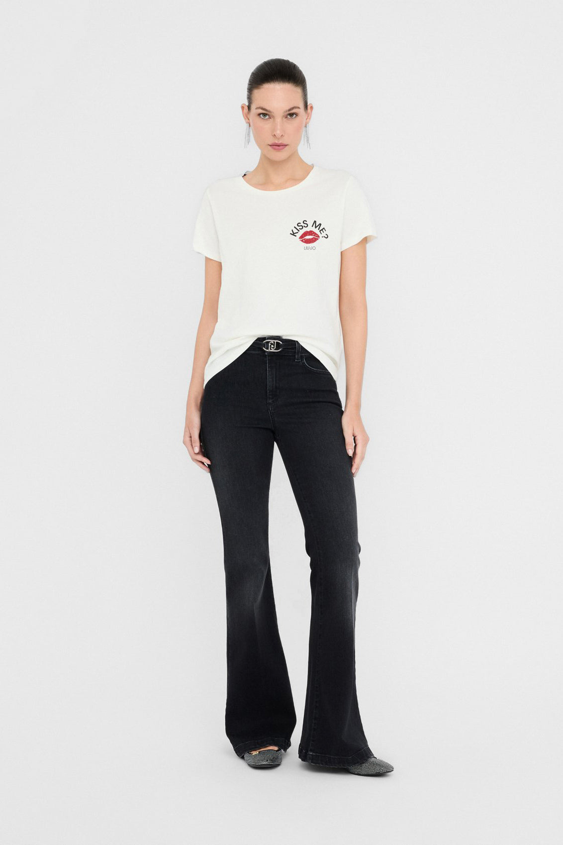 Biały t-shirt damski