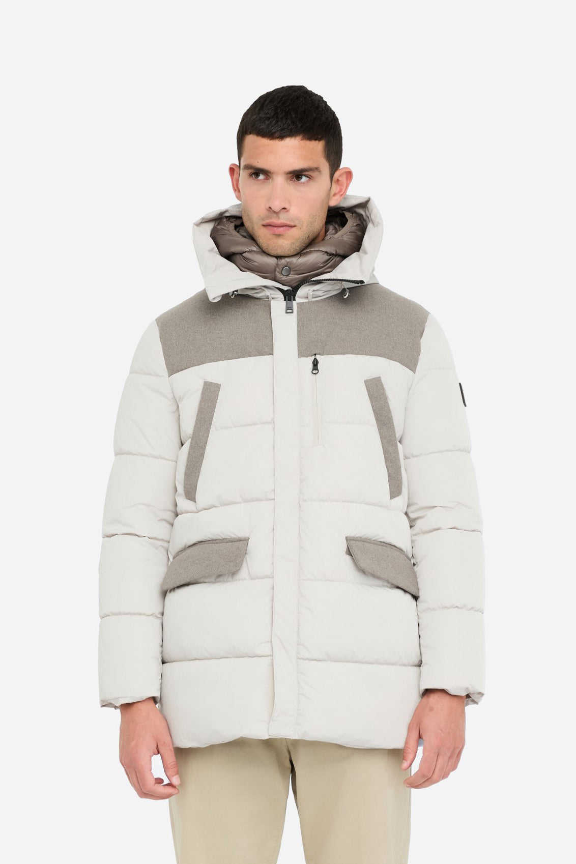 Men's gray parka