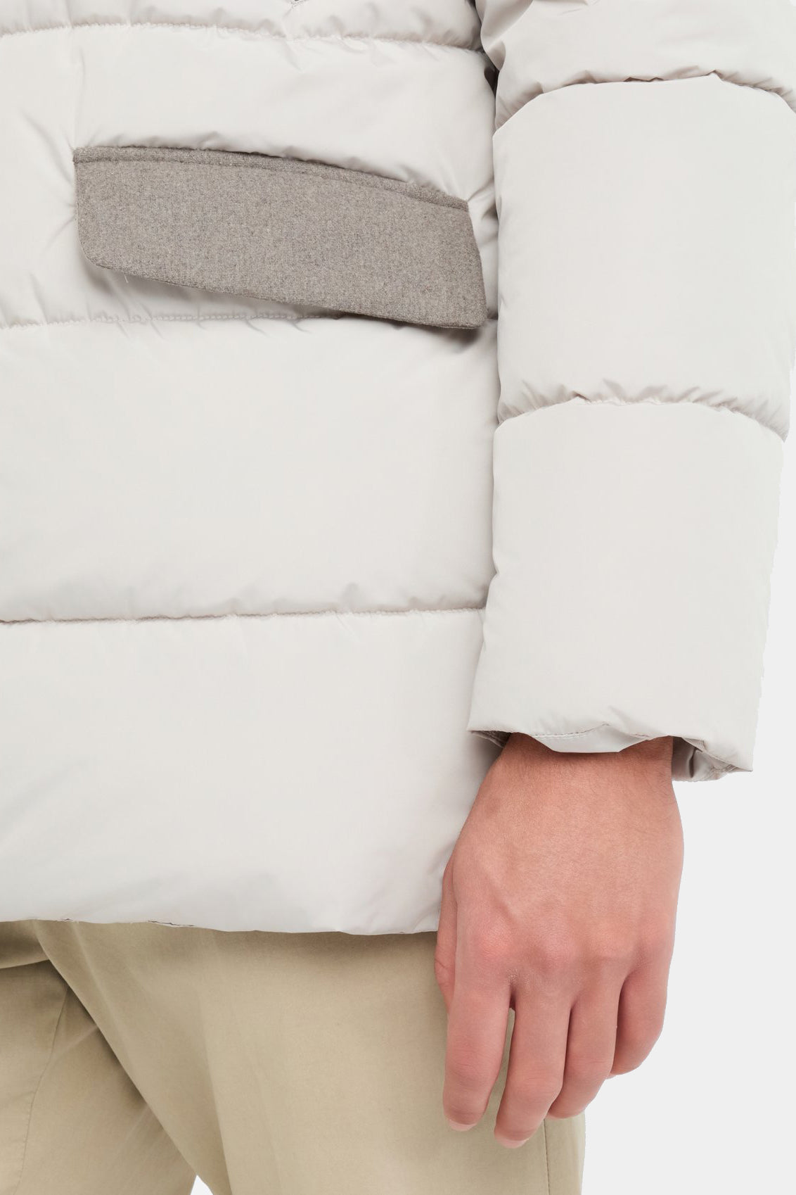 Men's gray parka