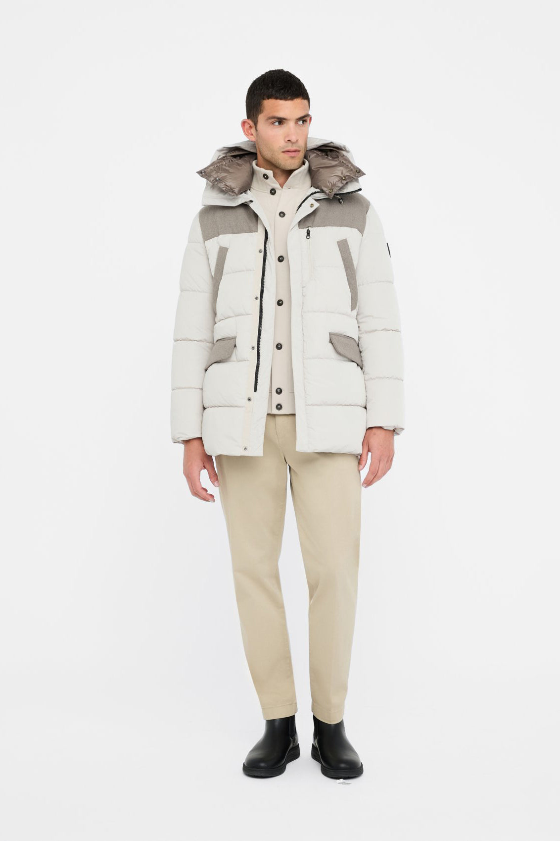 Men's gray parka