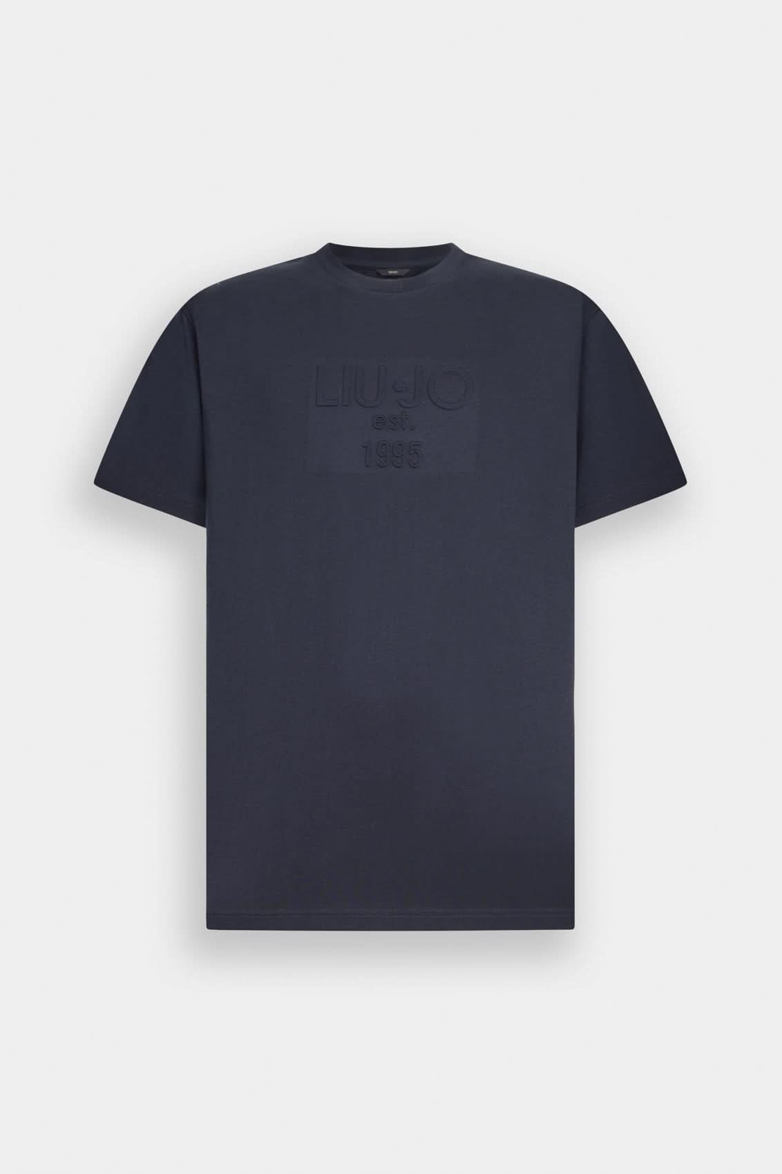 Granatowy bawełniany t-shirt