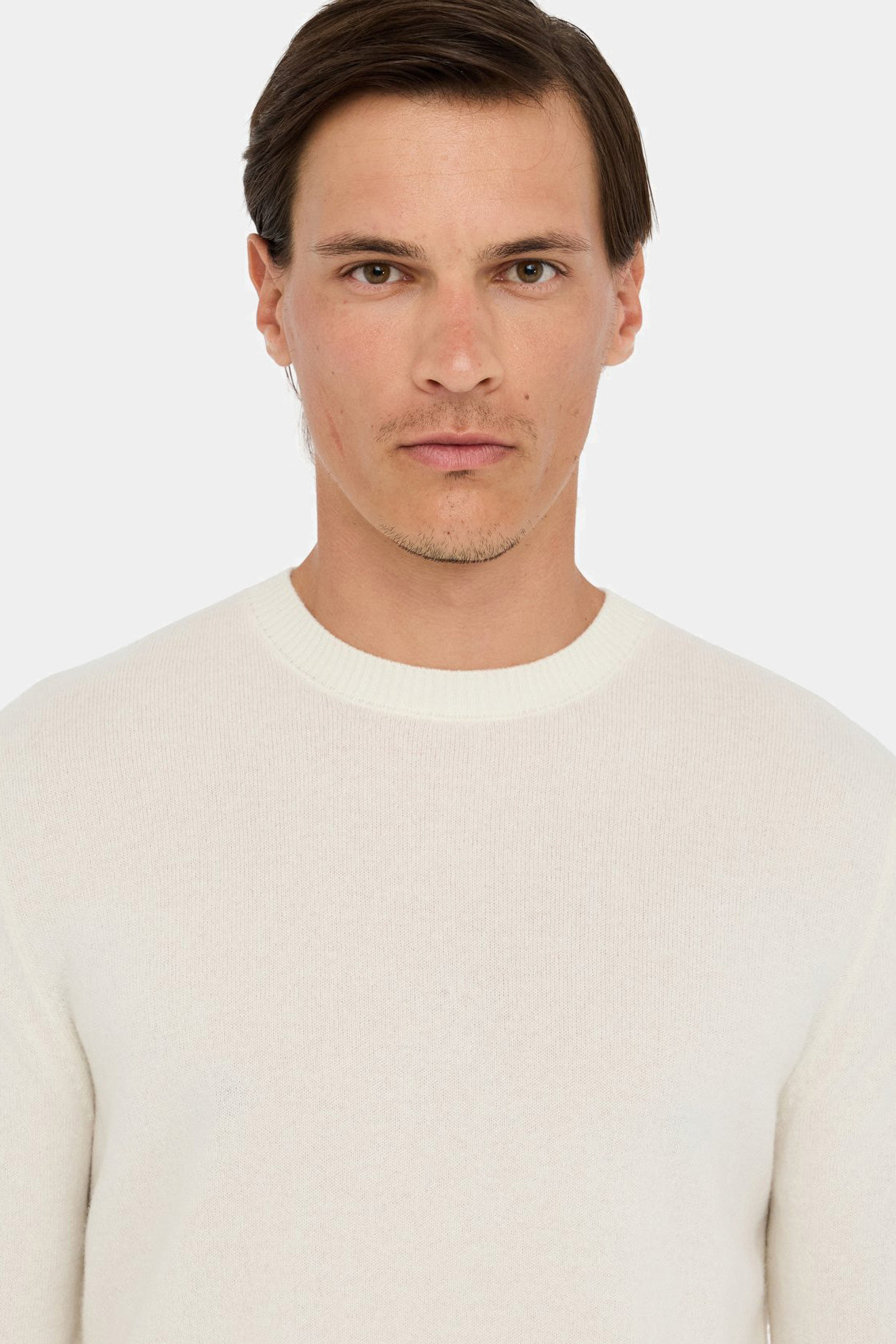 Beige wool and cashmere sweater