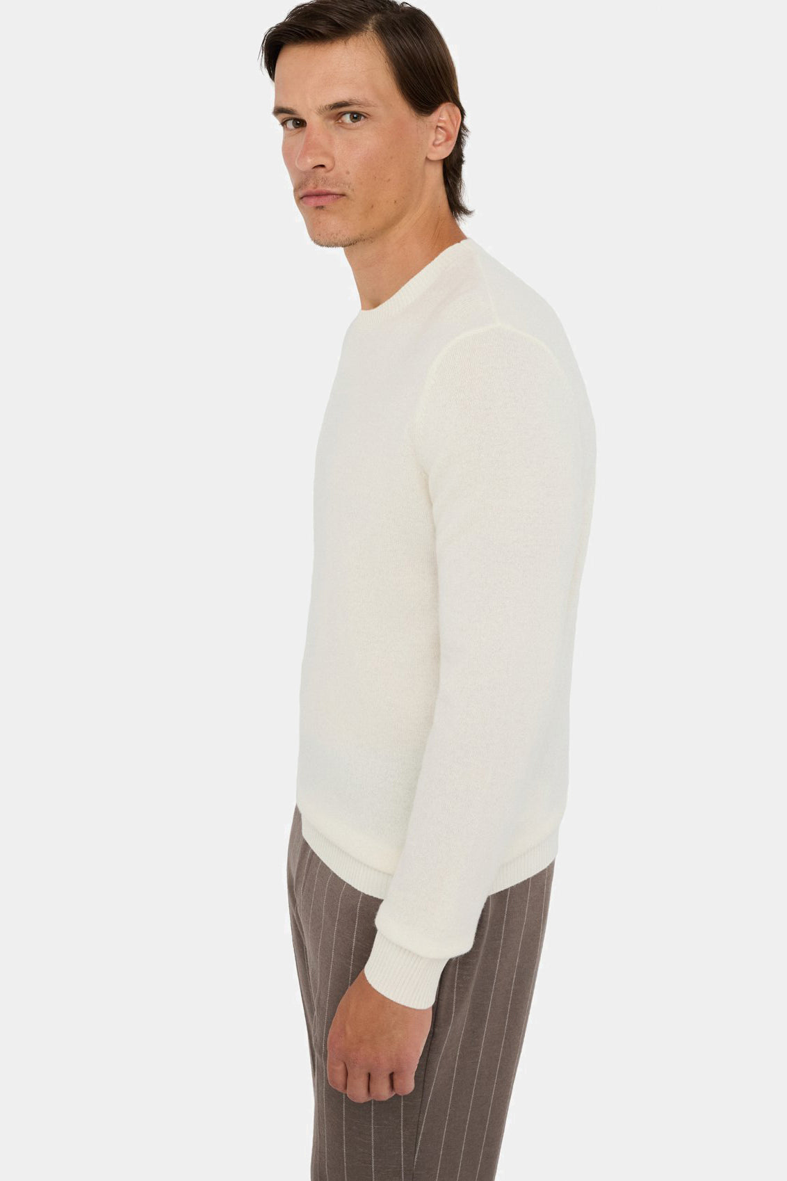 Beige wool and cashmere sweater