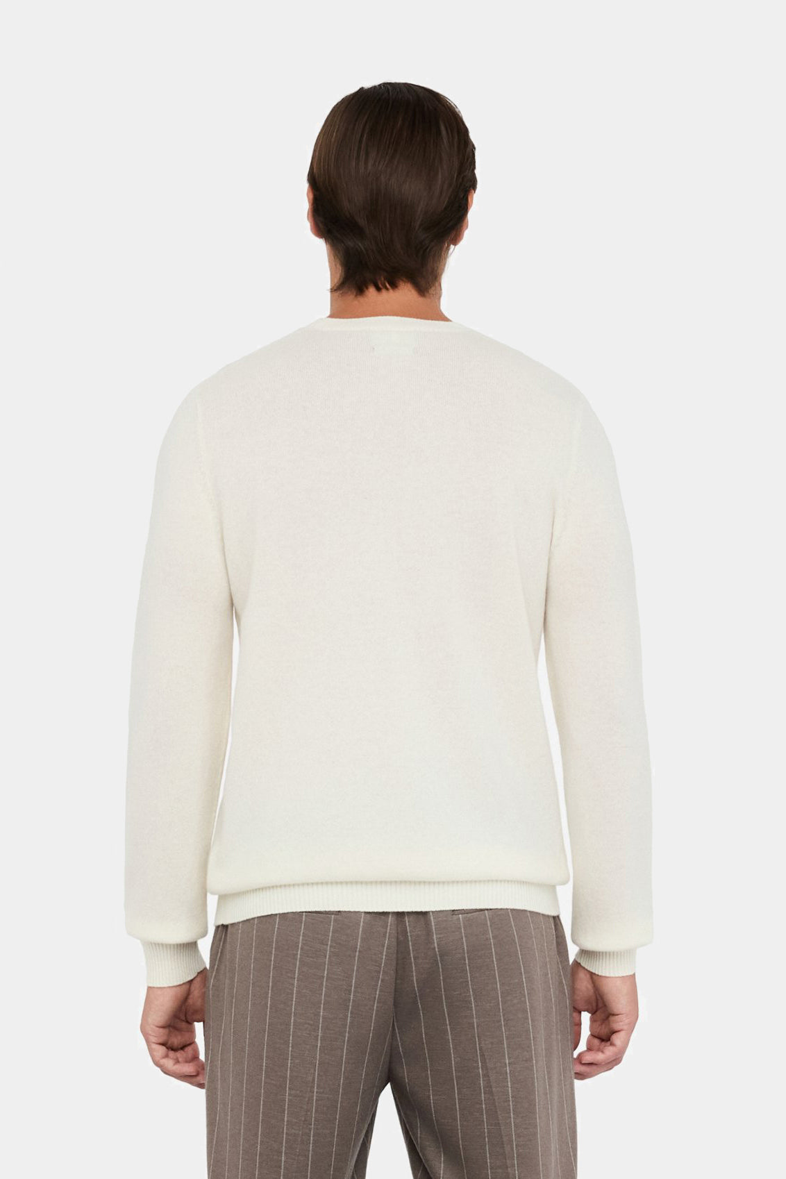 Beige wool and cashmere sweater