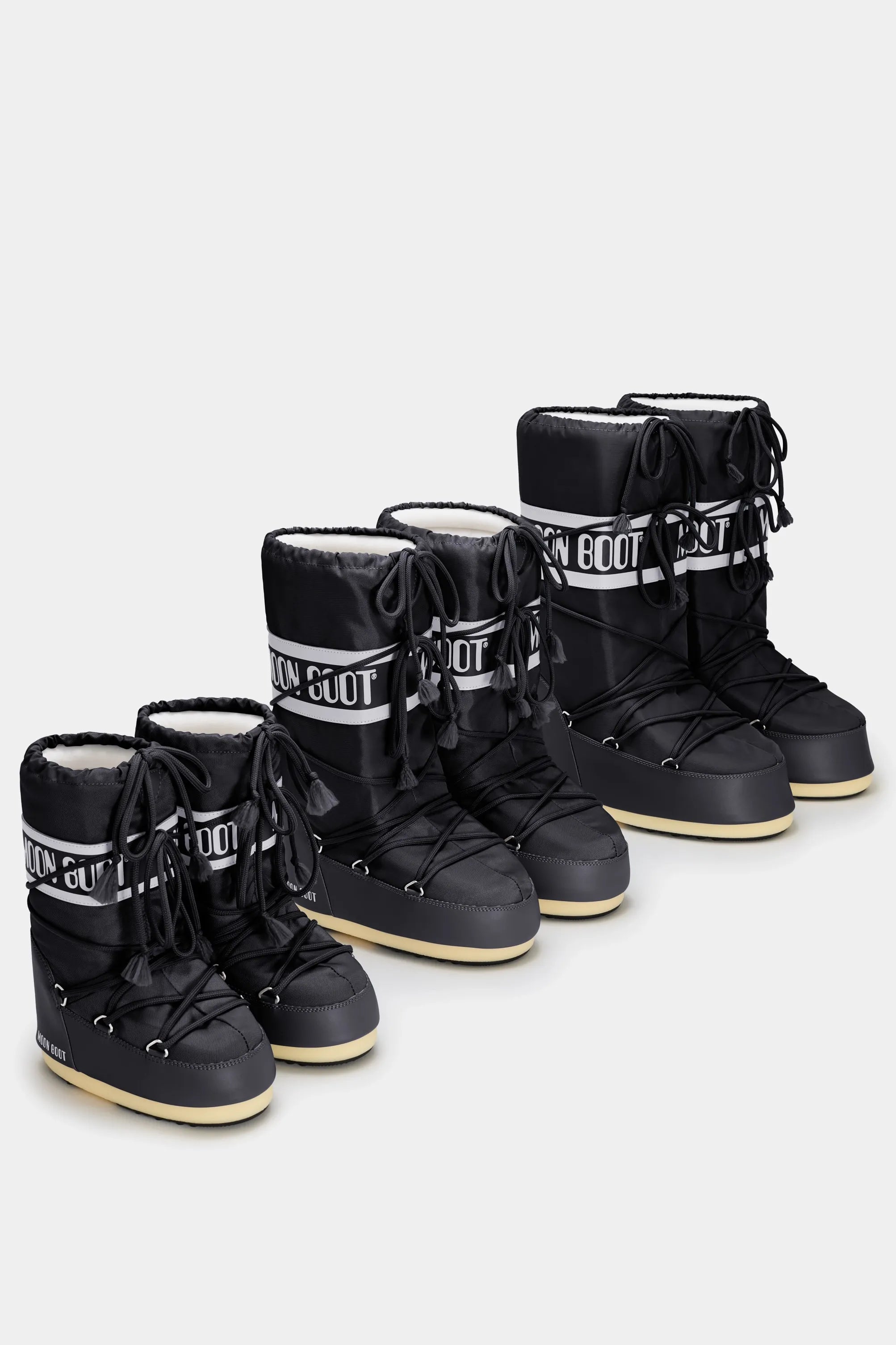 Czarne Śniegowce MB ICON NYLON