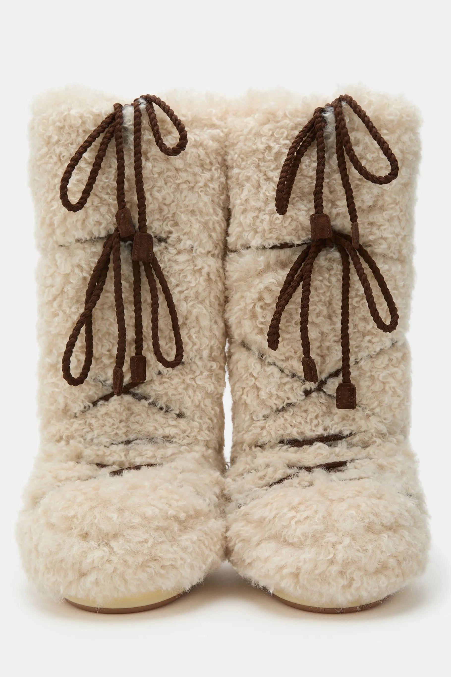 Kremowe śniegowce MB ICON CURLY EXTRA