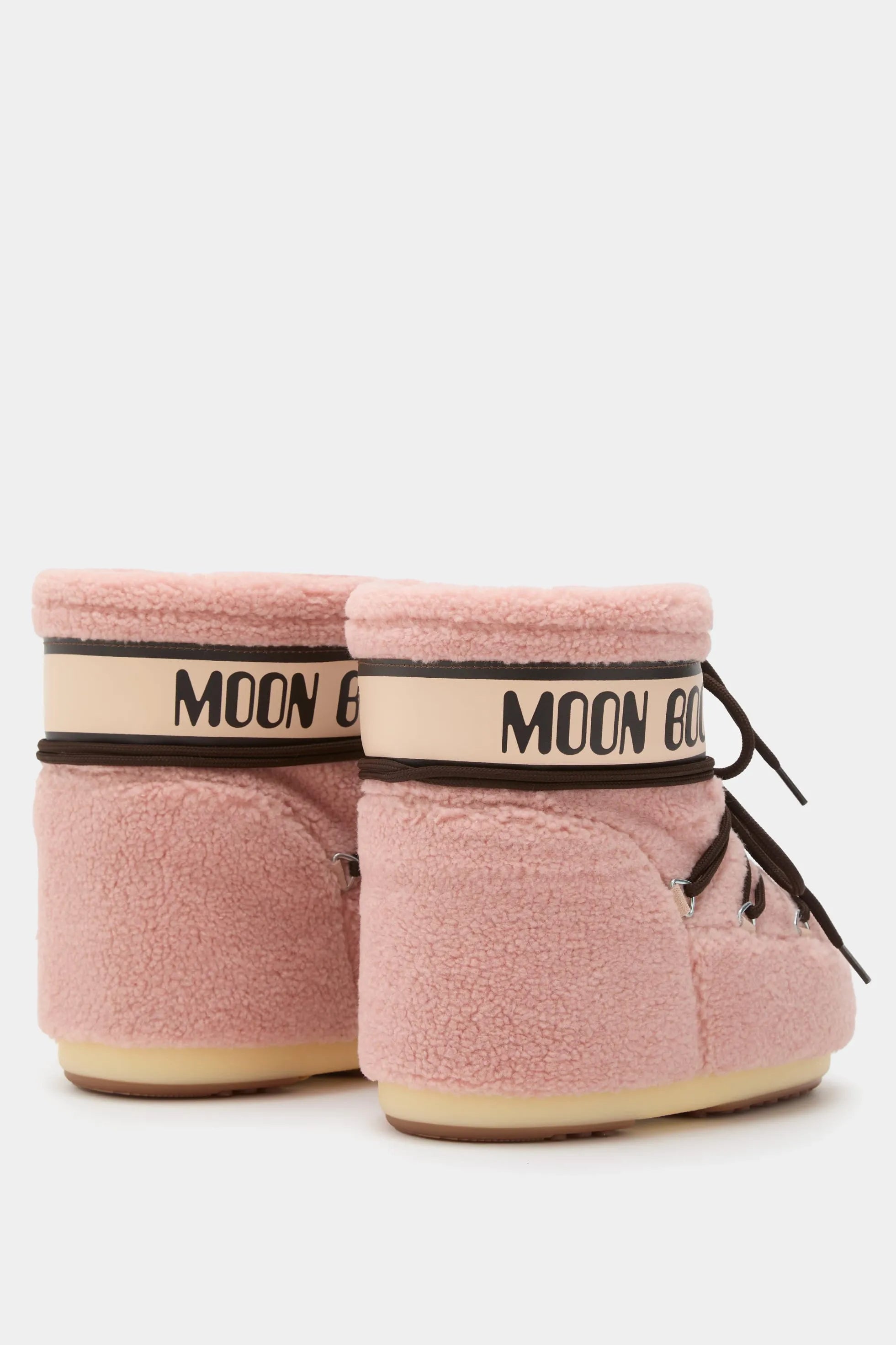 Różowe śniegowce futerkowe MB ICON LOW FLEECE