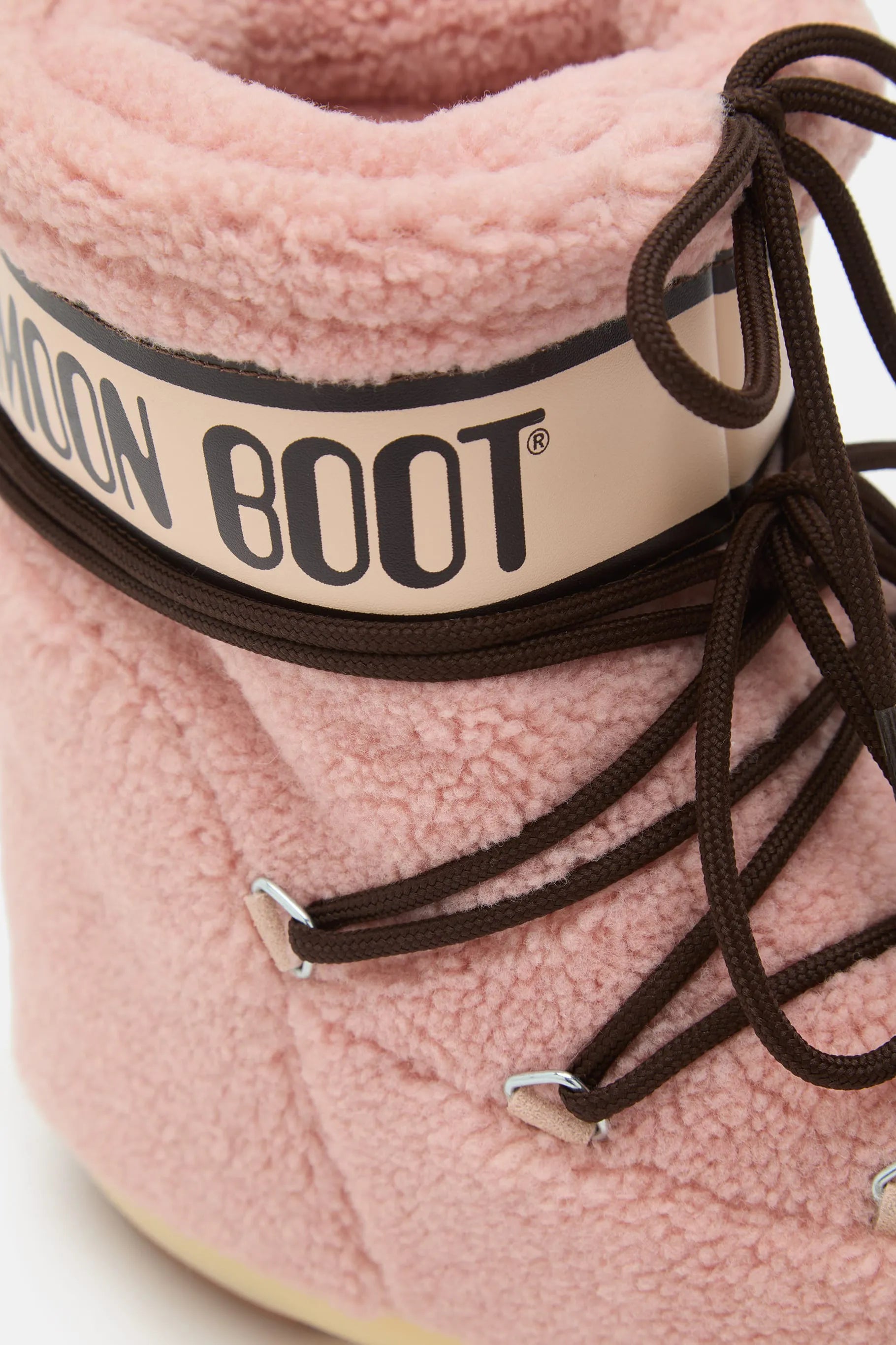 Różowe śniegowce futerkowe MB ICON LOW FLEECE