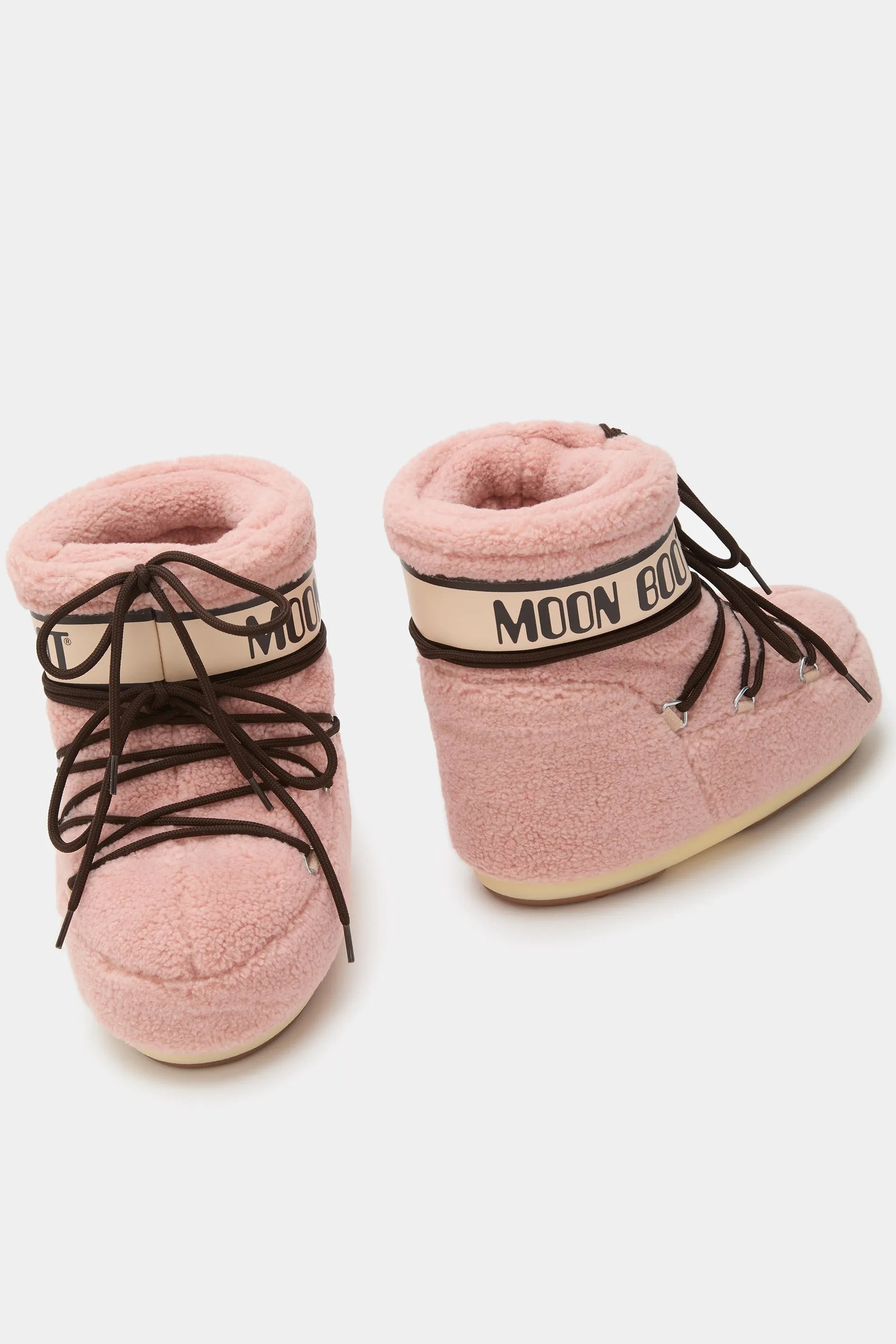 Różowe śniegowce futerkowe MB ICON LOW FLEECE