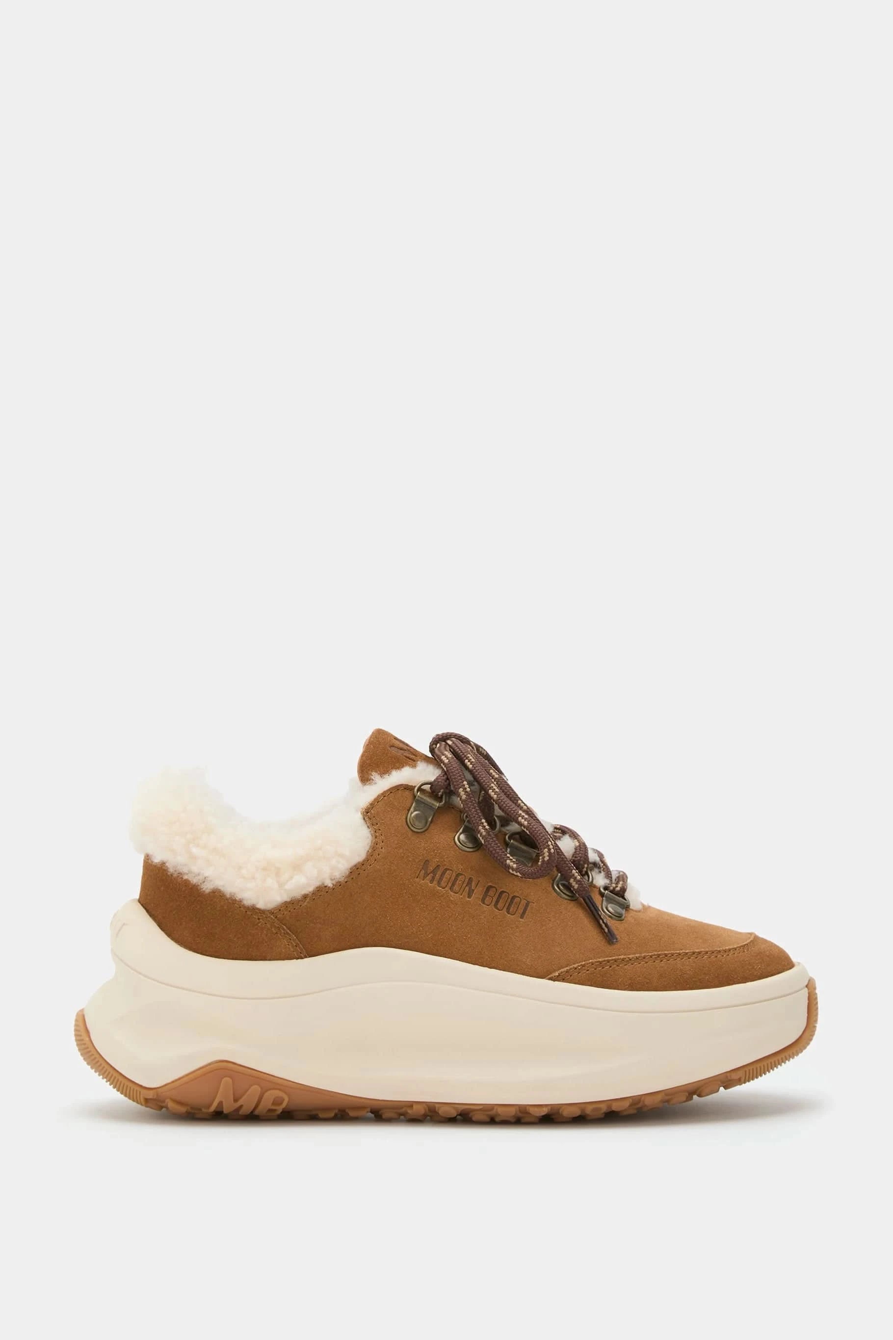 Brown suede sneakers MB MOON247 CITY SHEARLING