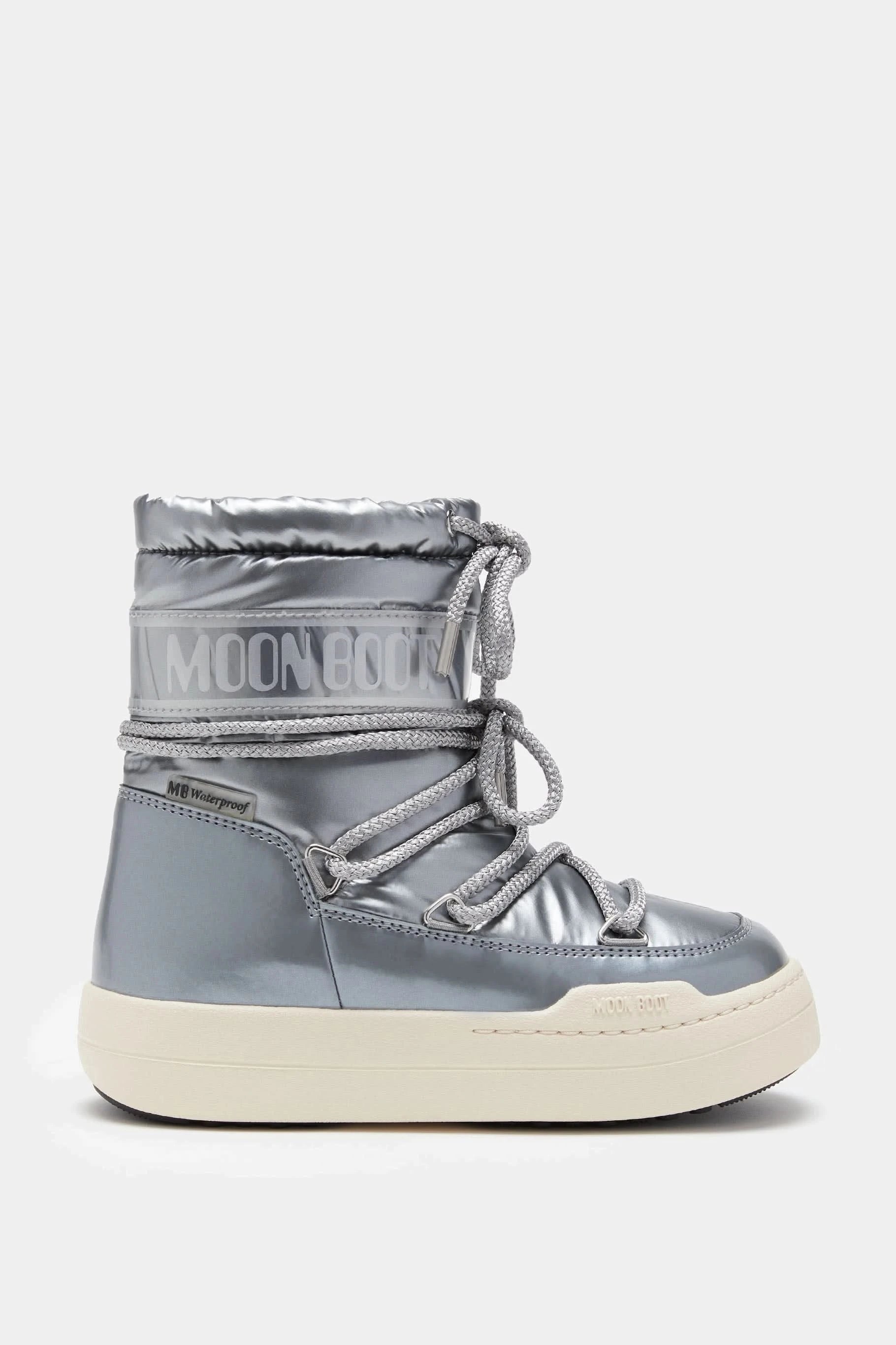 Silver children's winter boots MB JR PARK BOOT