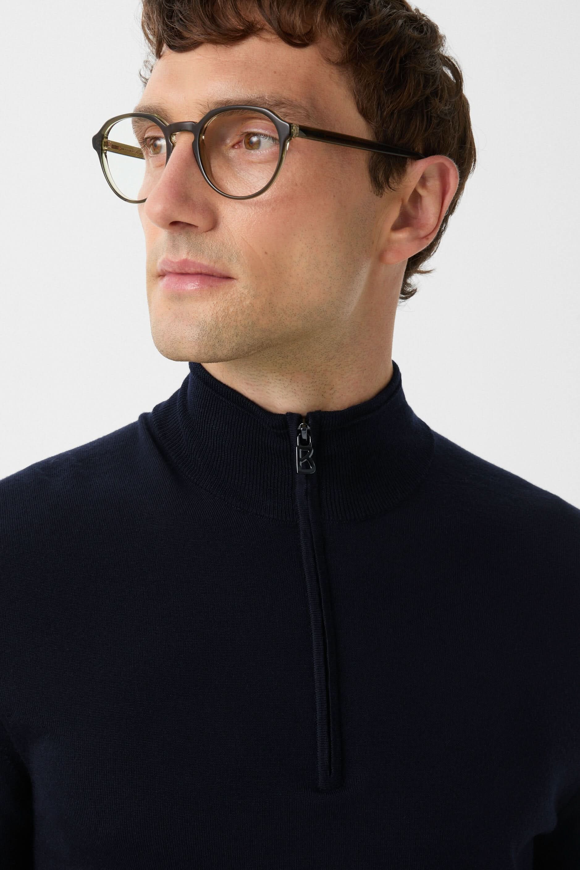 OURI wool turtleneck with 1/2 zipper