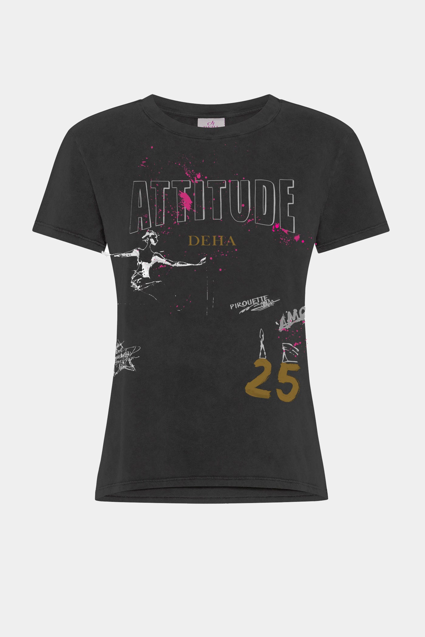 Czarny t-shirt damski