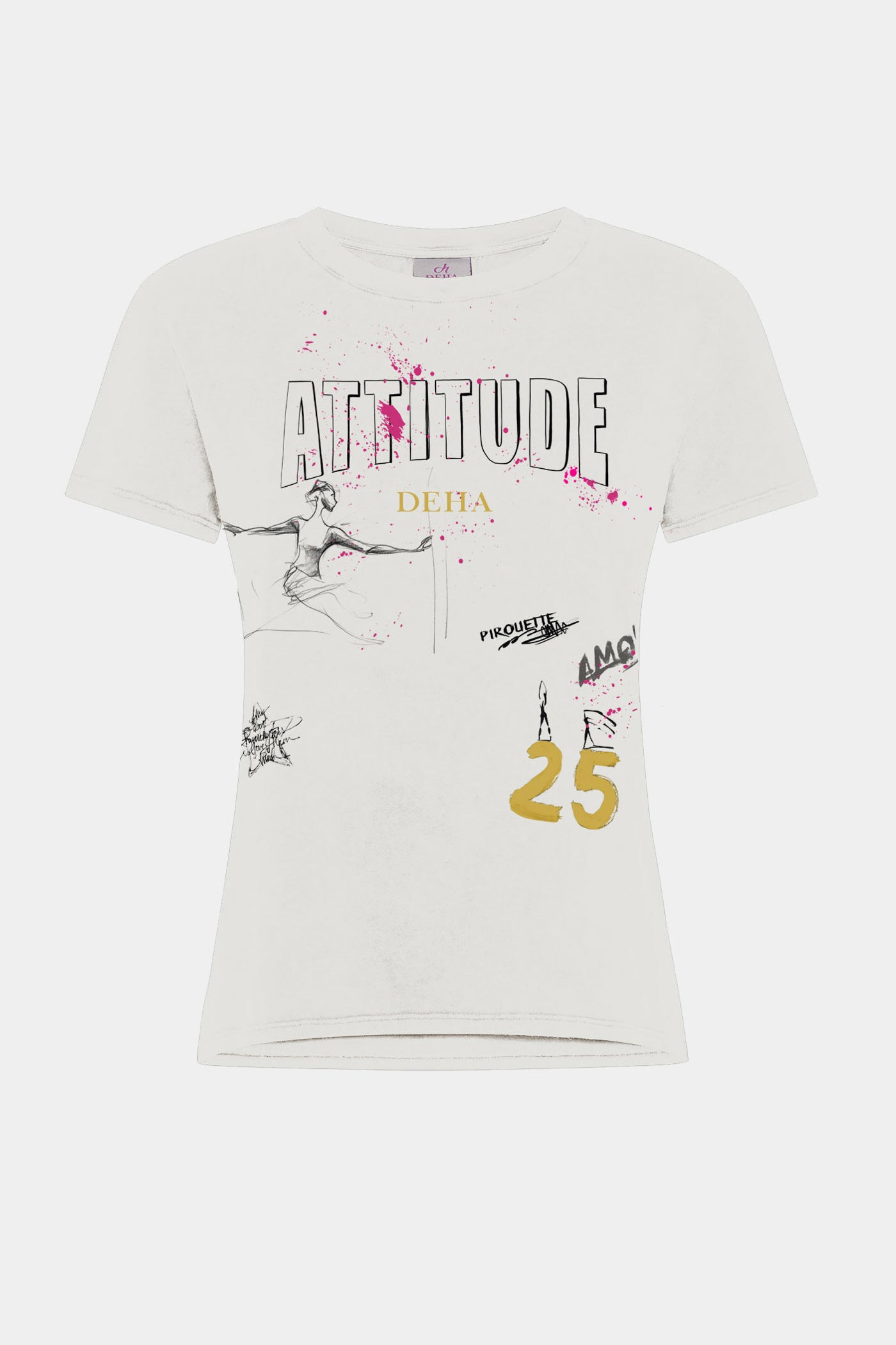 Biały t-shirt damski