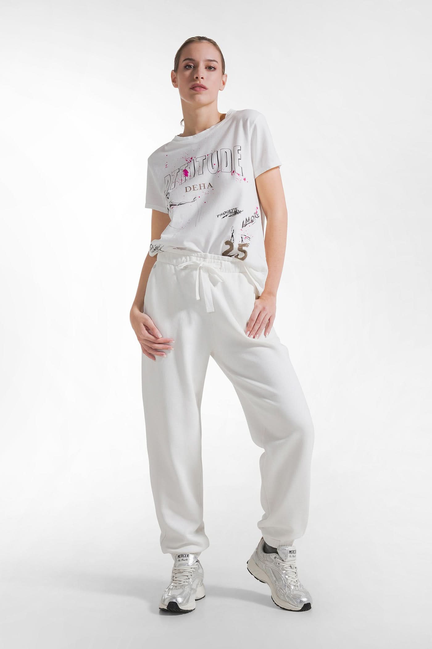 Biały t-shirt damski