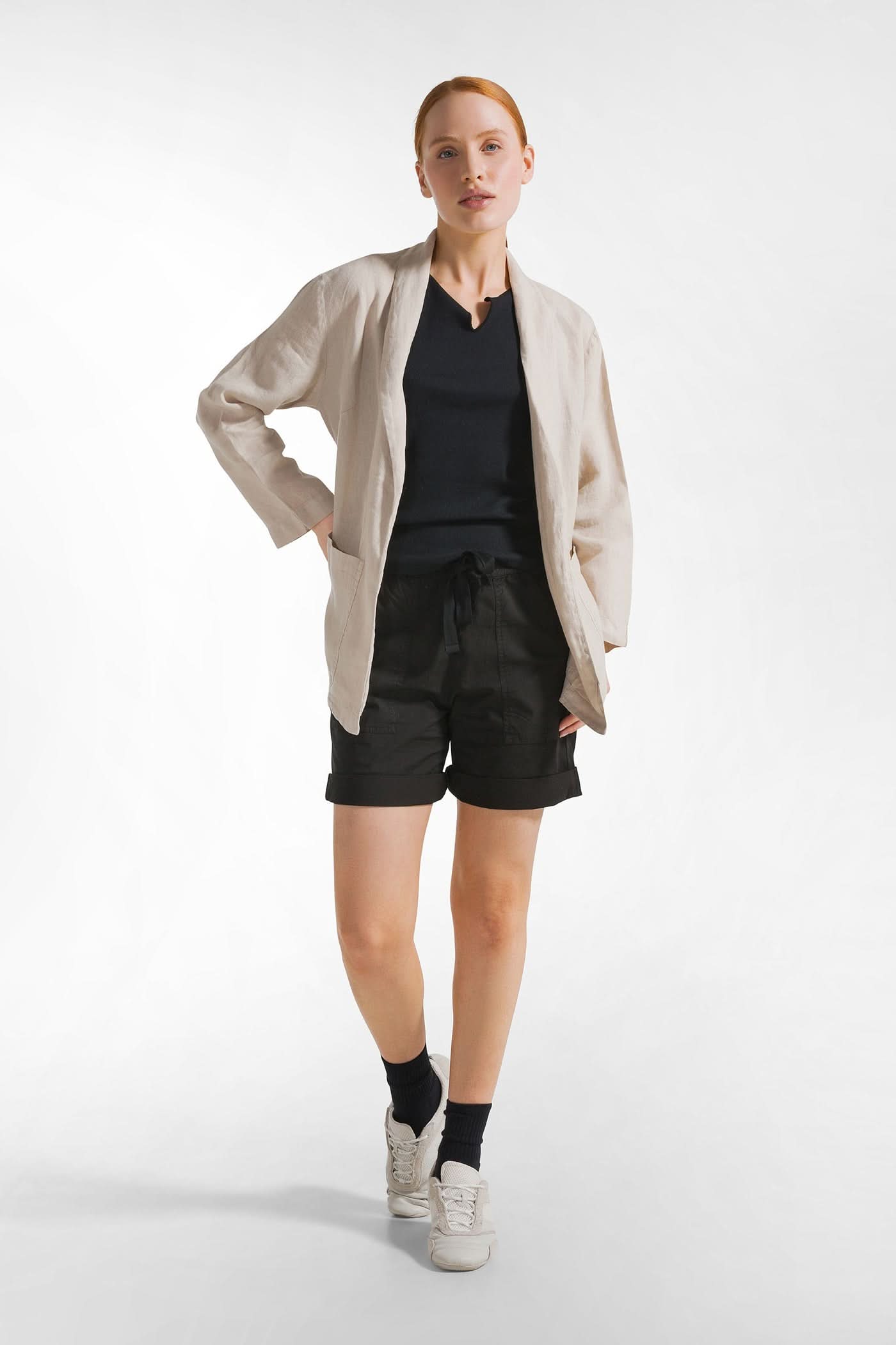 Women's black Bermuda shorts