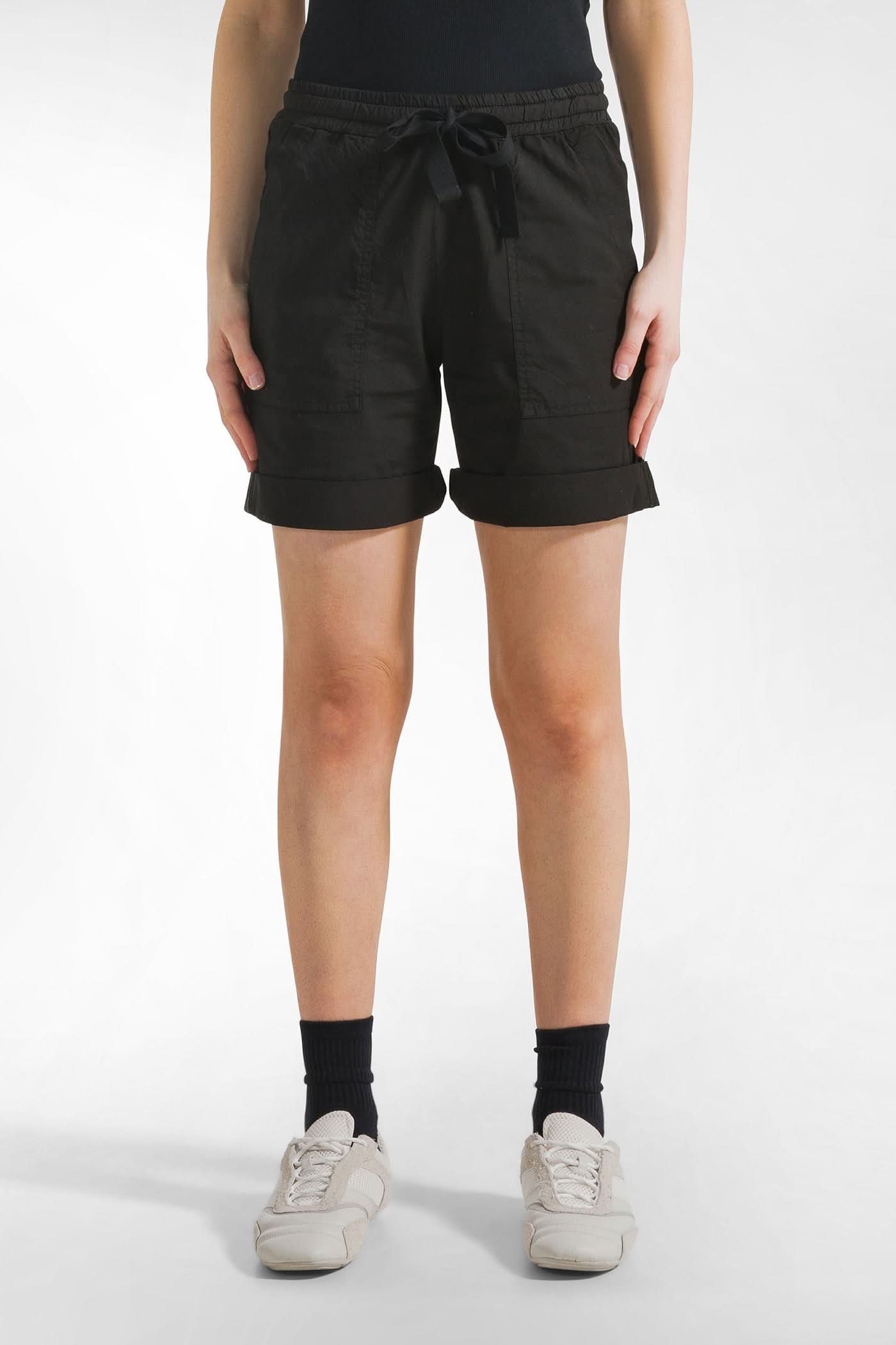Women's black Bermuda shorts