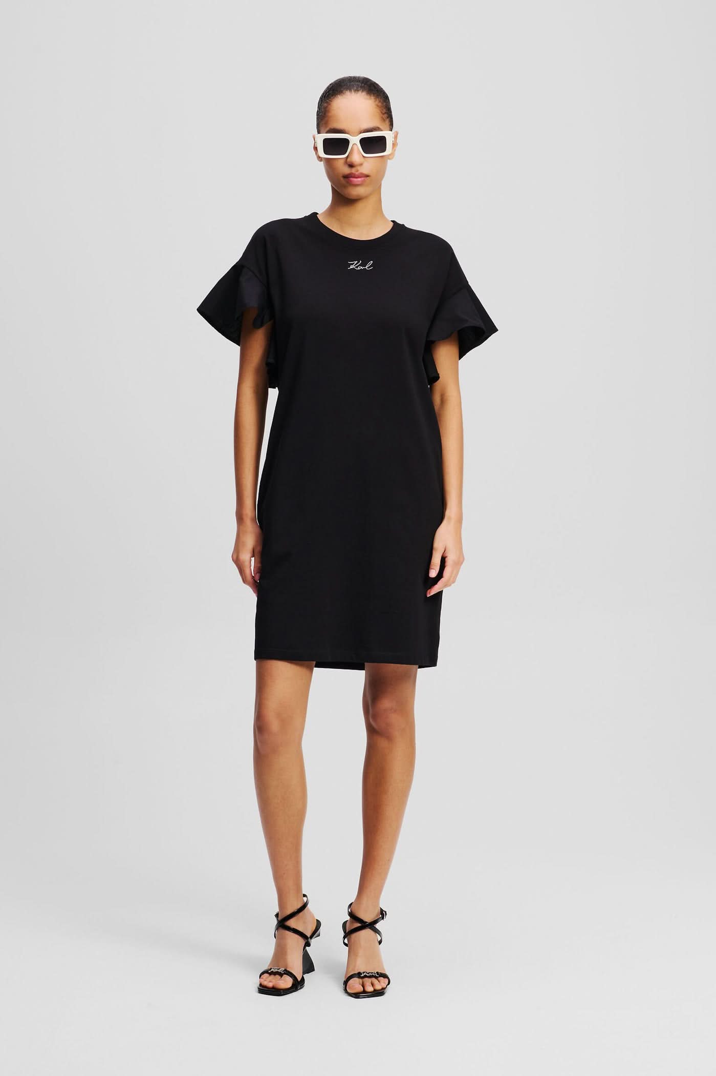 Women's Fabric Mix T-Shirt Dress
