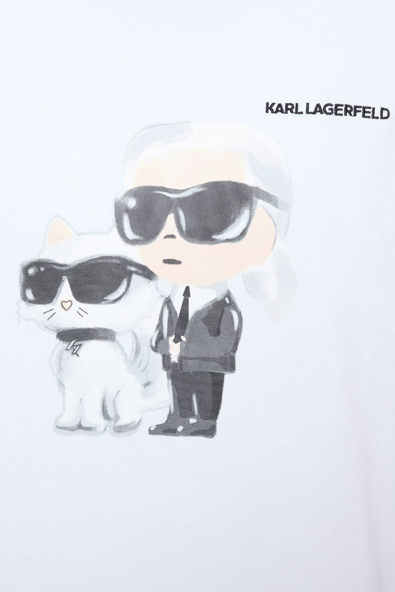 Biały t-shirt damski Ikon Karl & Choupetteikon