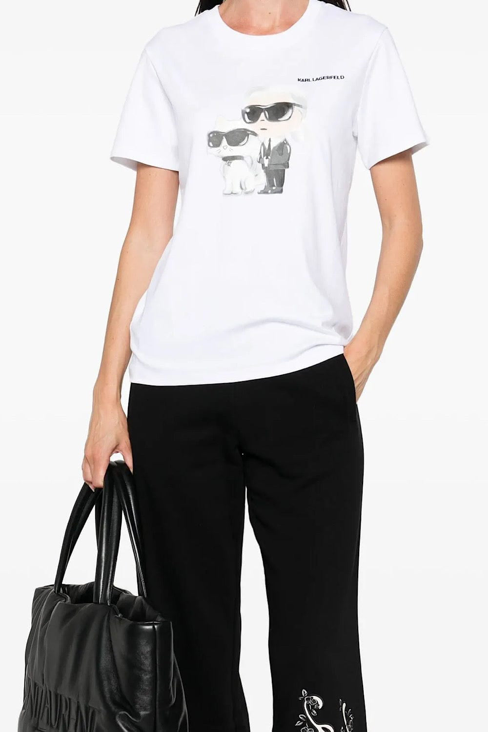 Biały t-shirt damski Ikon Karl & Choupetteikon
