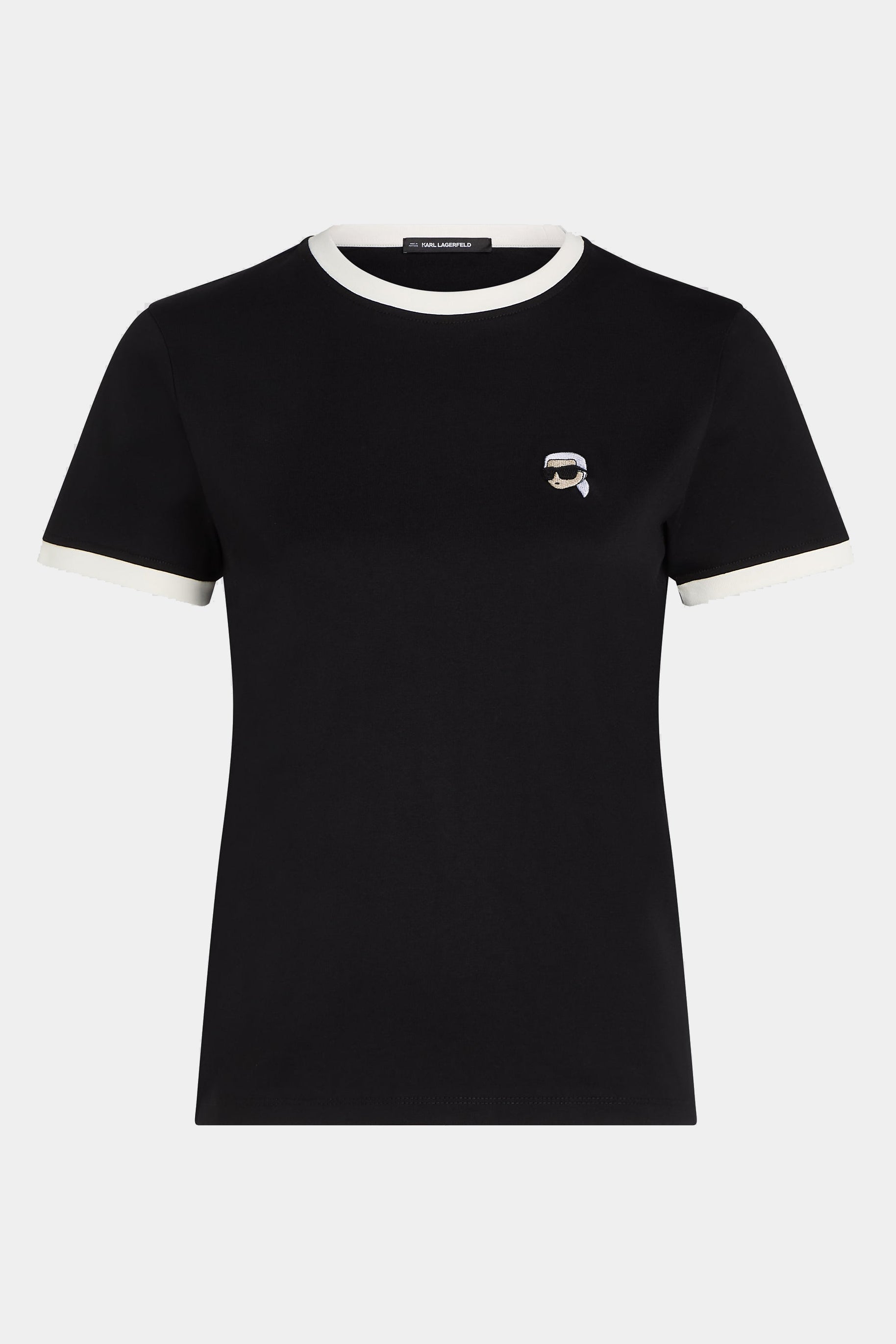 Czarny t-shirt slim Ikon Patch