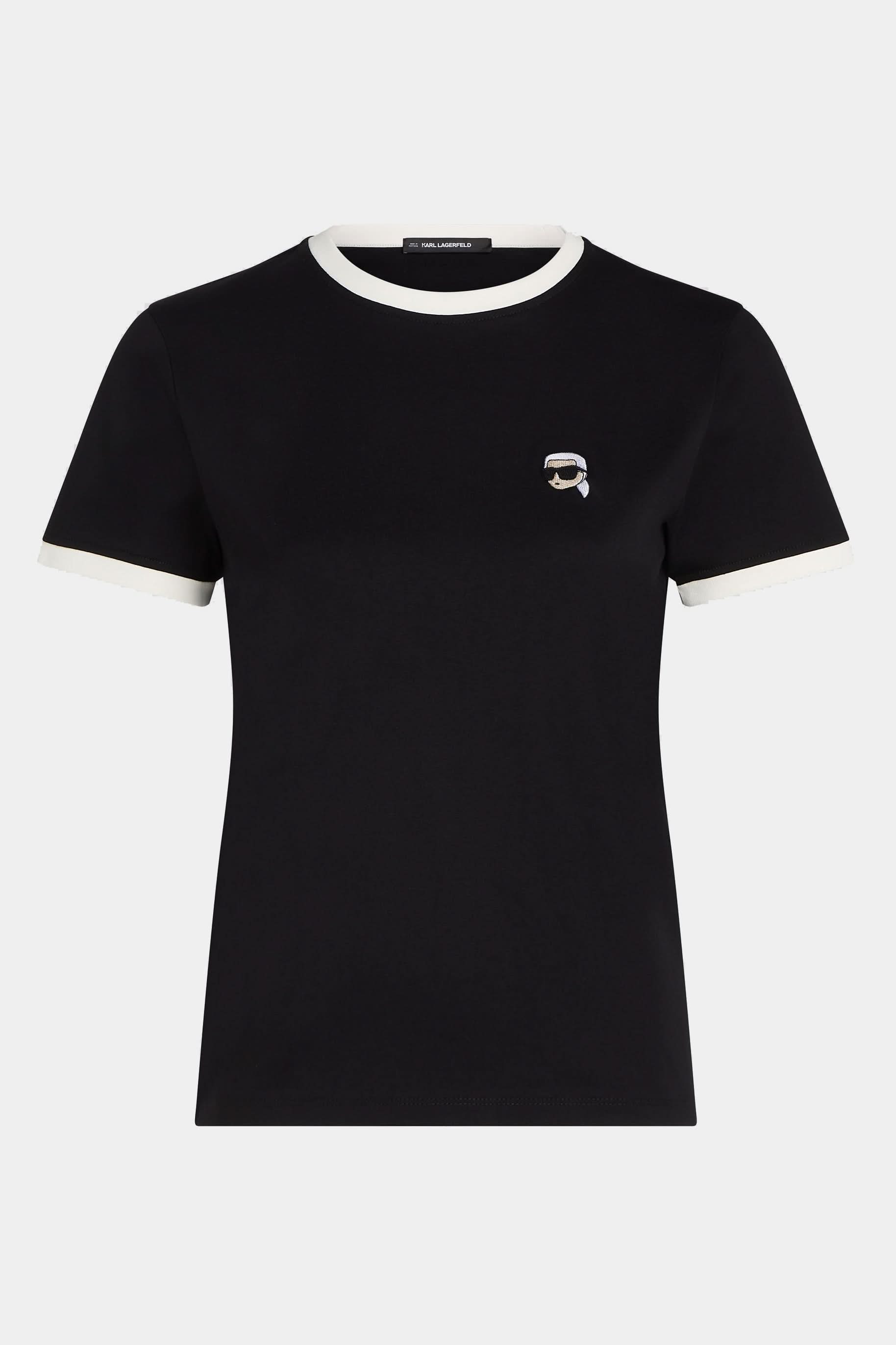 Czarny t-shirt slim Ikon Patch