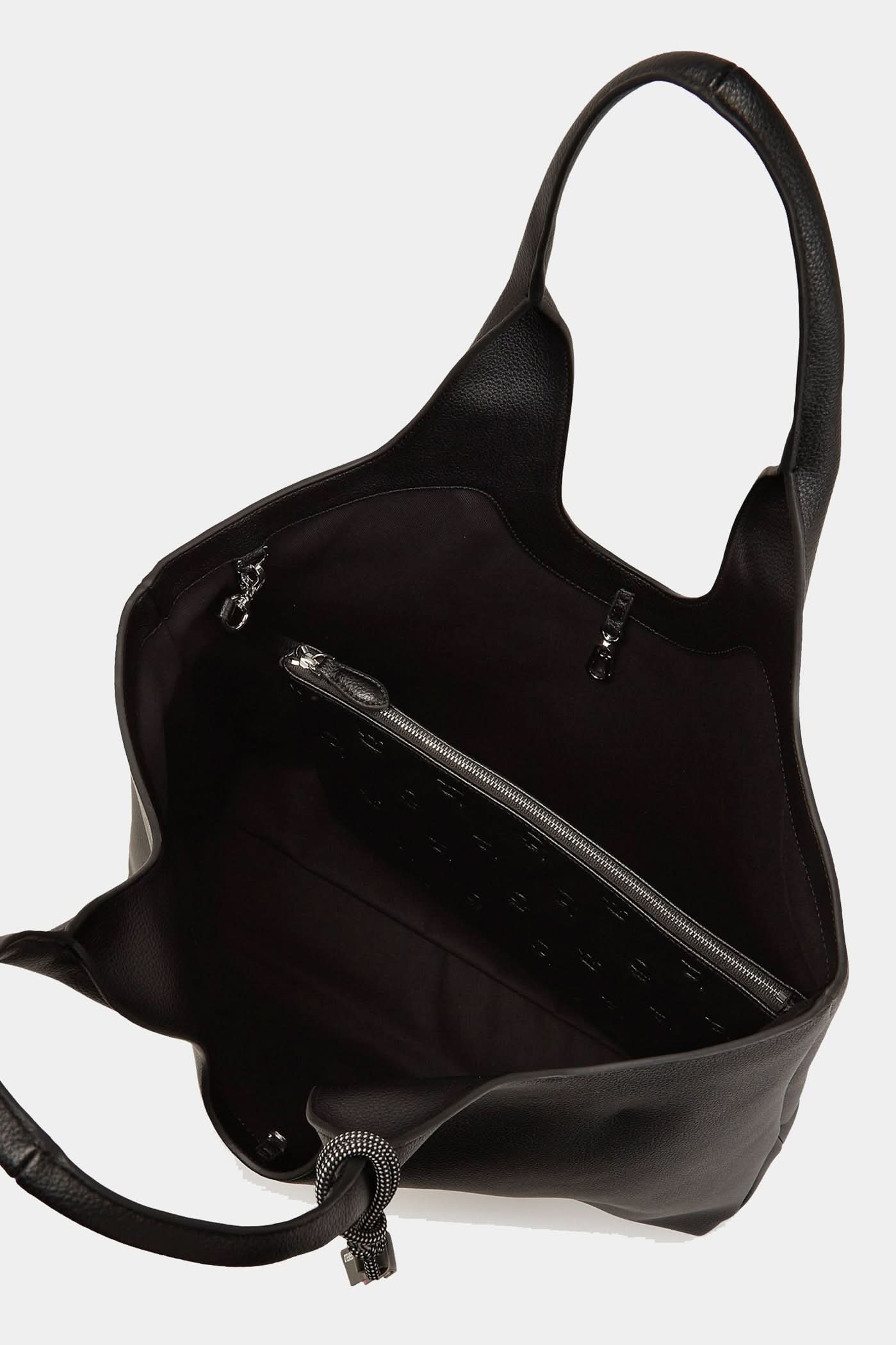Czarna torba Ikon Grainy Soft L