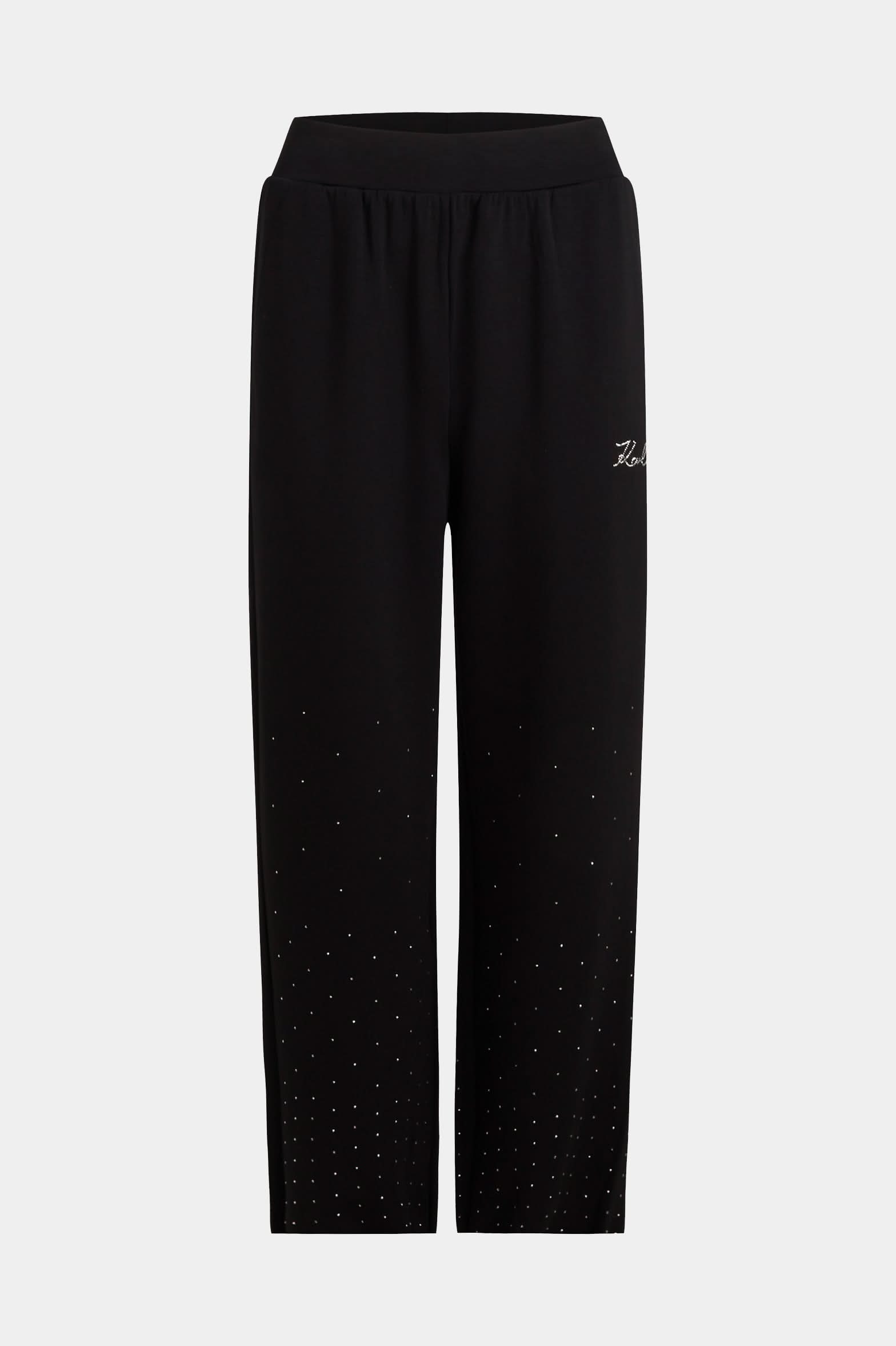 Czarne spodnie dresowe Rhinestone