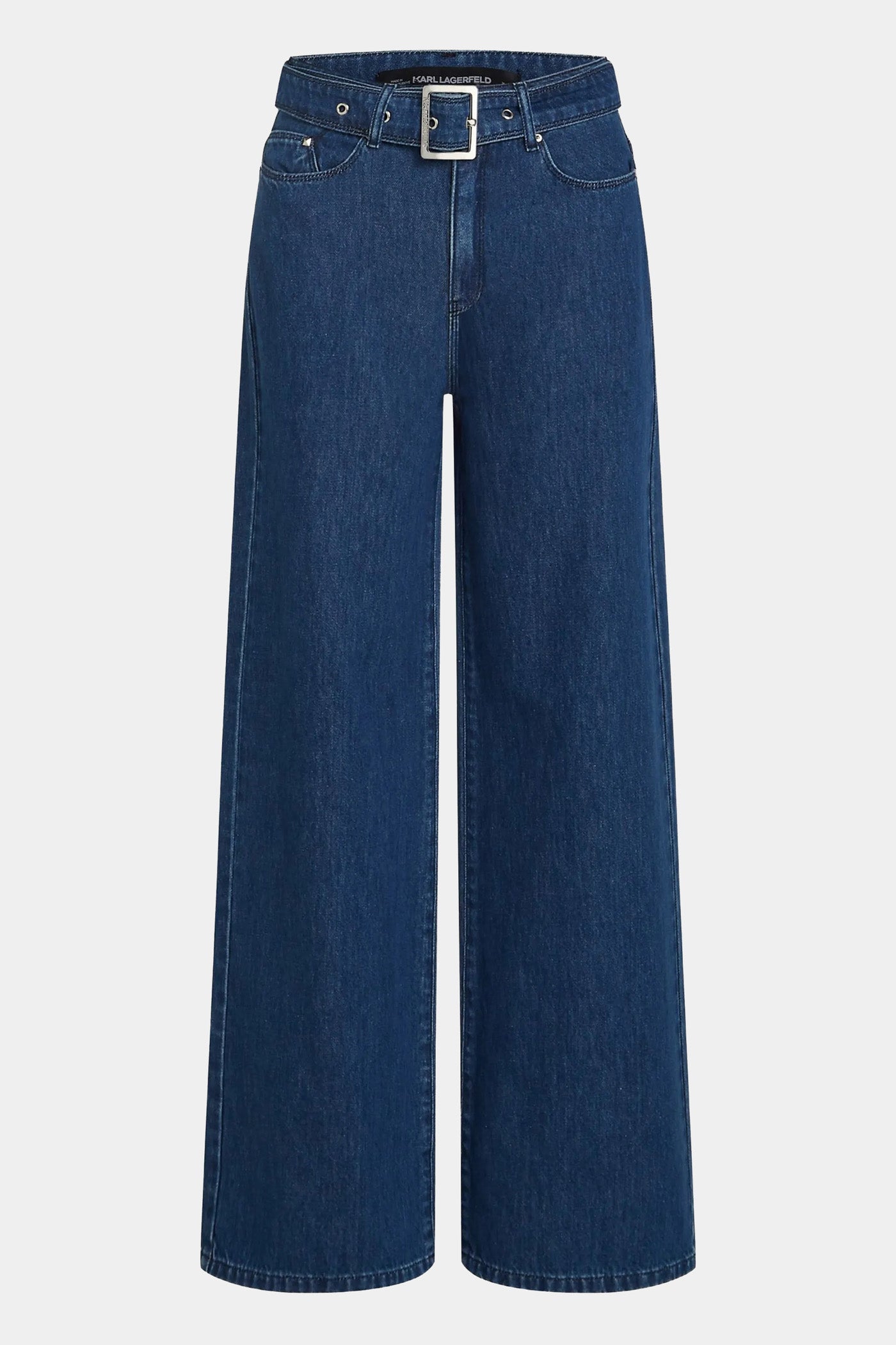Jeansy damskie Wide Leg z paskiem