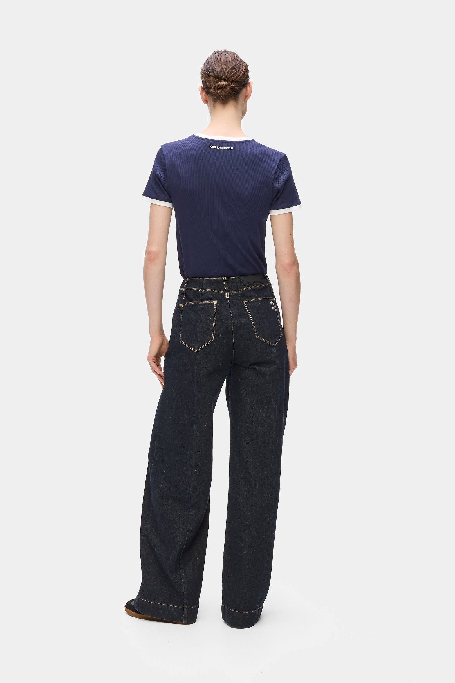 Granatowe jeansy Ikon Wide Leg