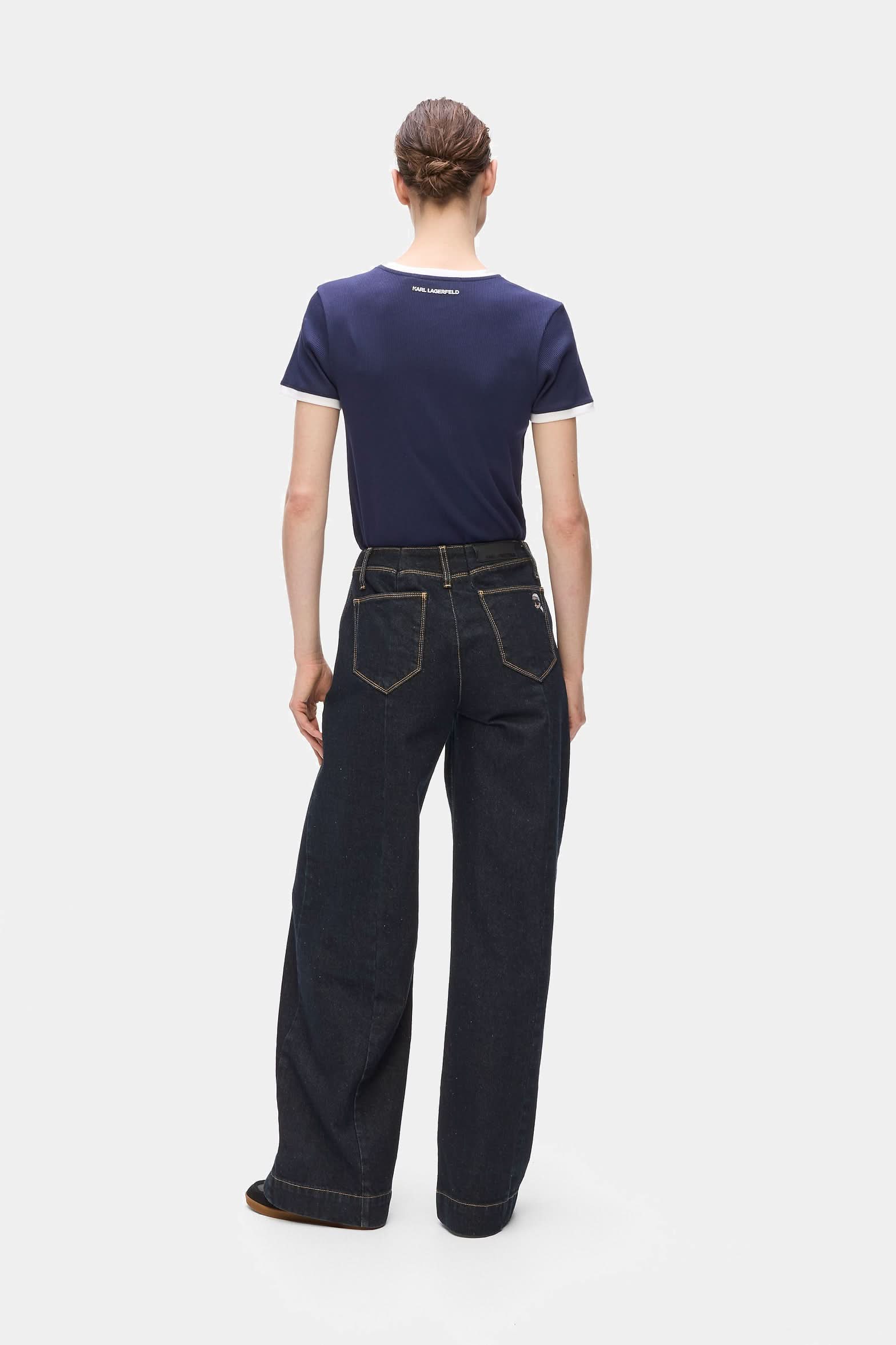 Granatowe jeansy Ikon Wide Leg