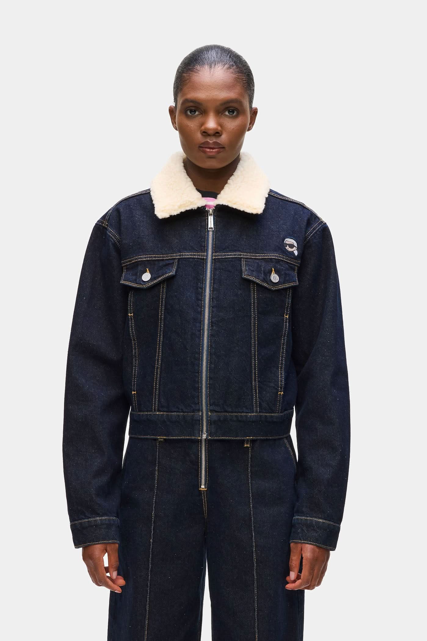 Jeansowa kurtka Ikon patch