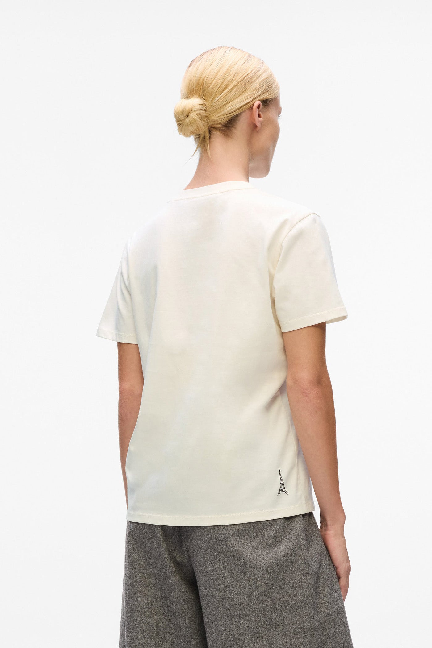 Kremowy t-shirt Paris Sketch