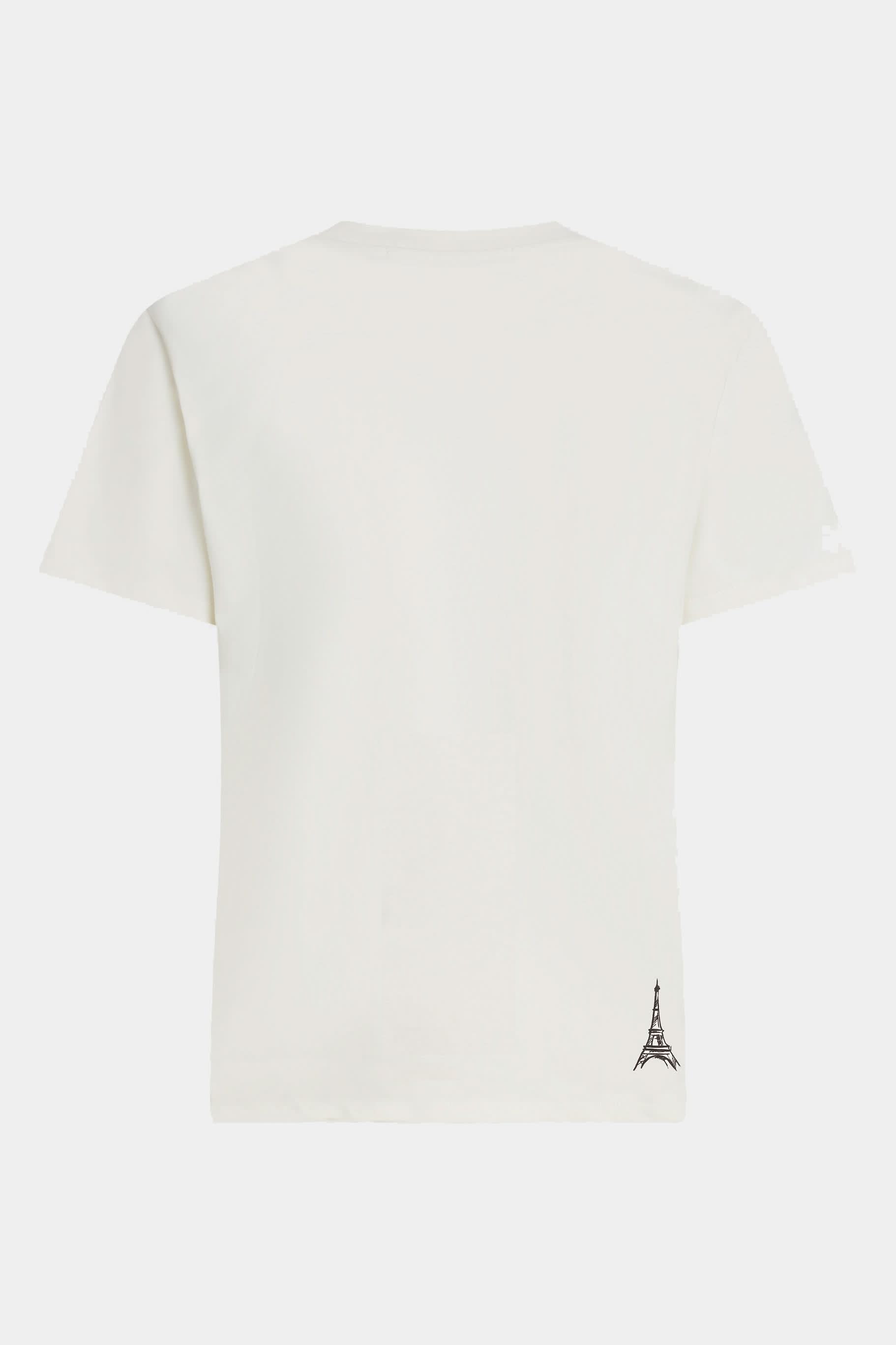 Kremowy t-shirt Paris Sketch