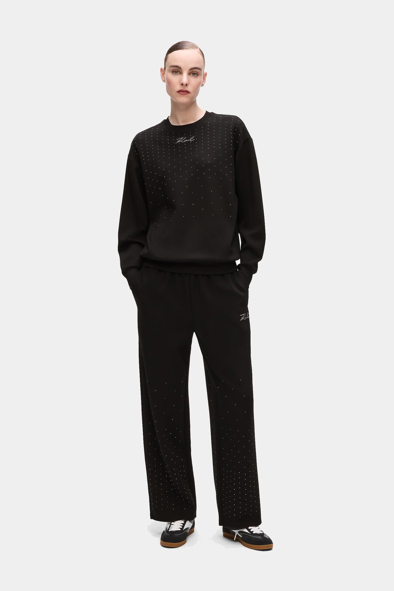 Black Rhinestone Rain Sweatshirt