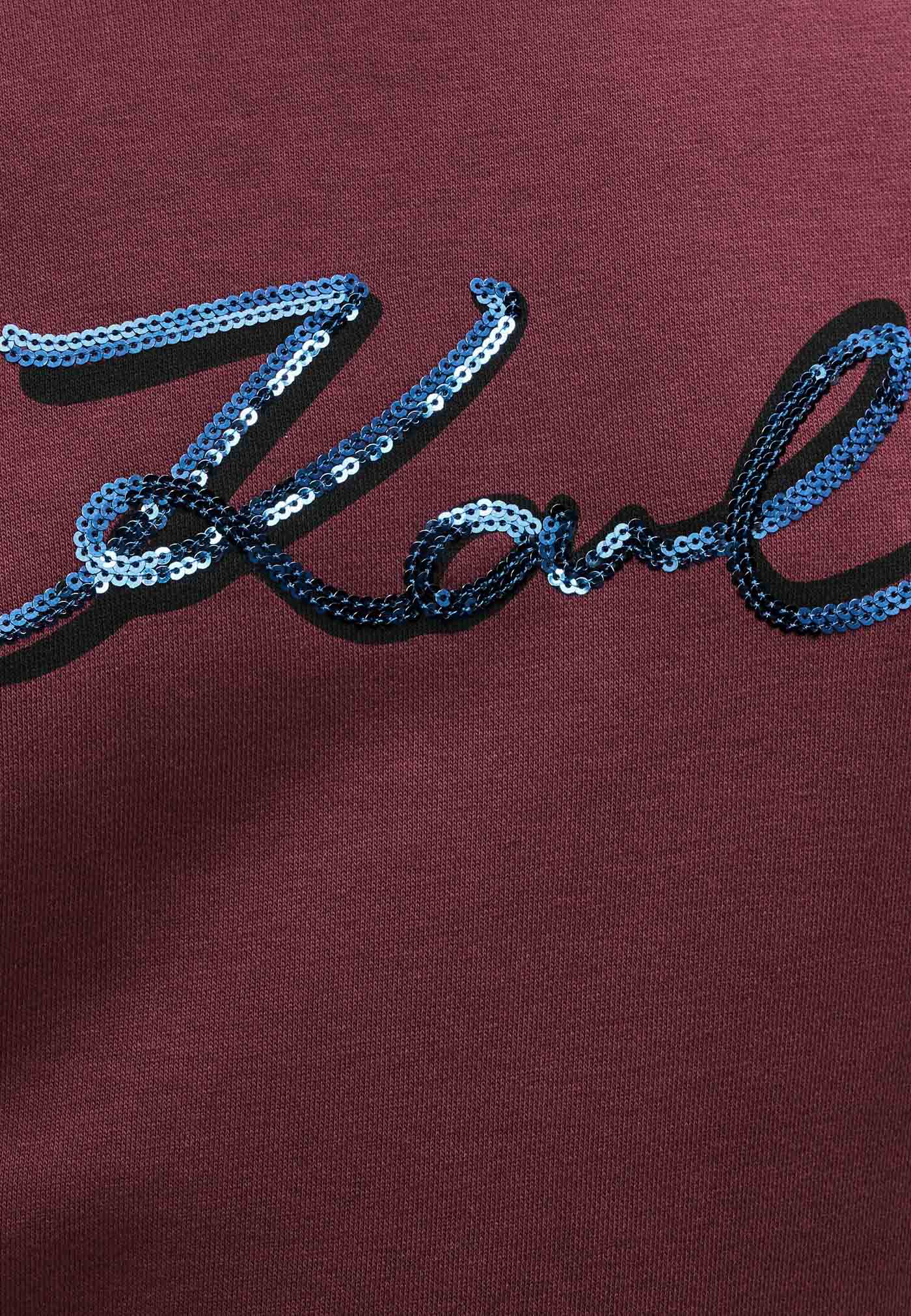 Burgundy Signature Sequins Sweatshirt