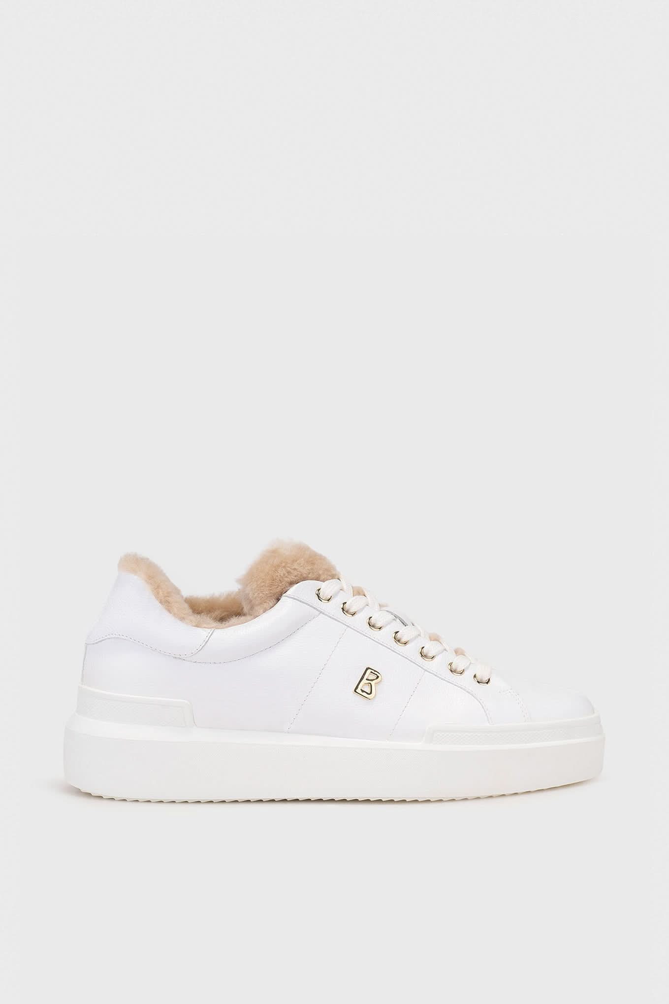 White winter sneakers with fur HOLLYWOOD 31
