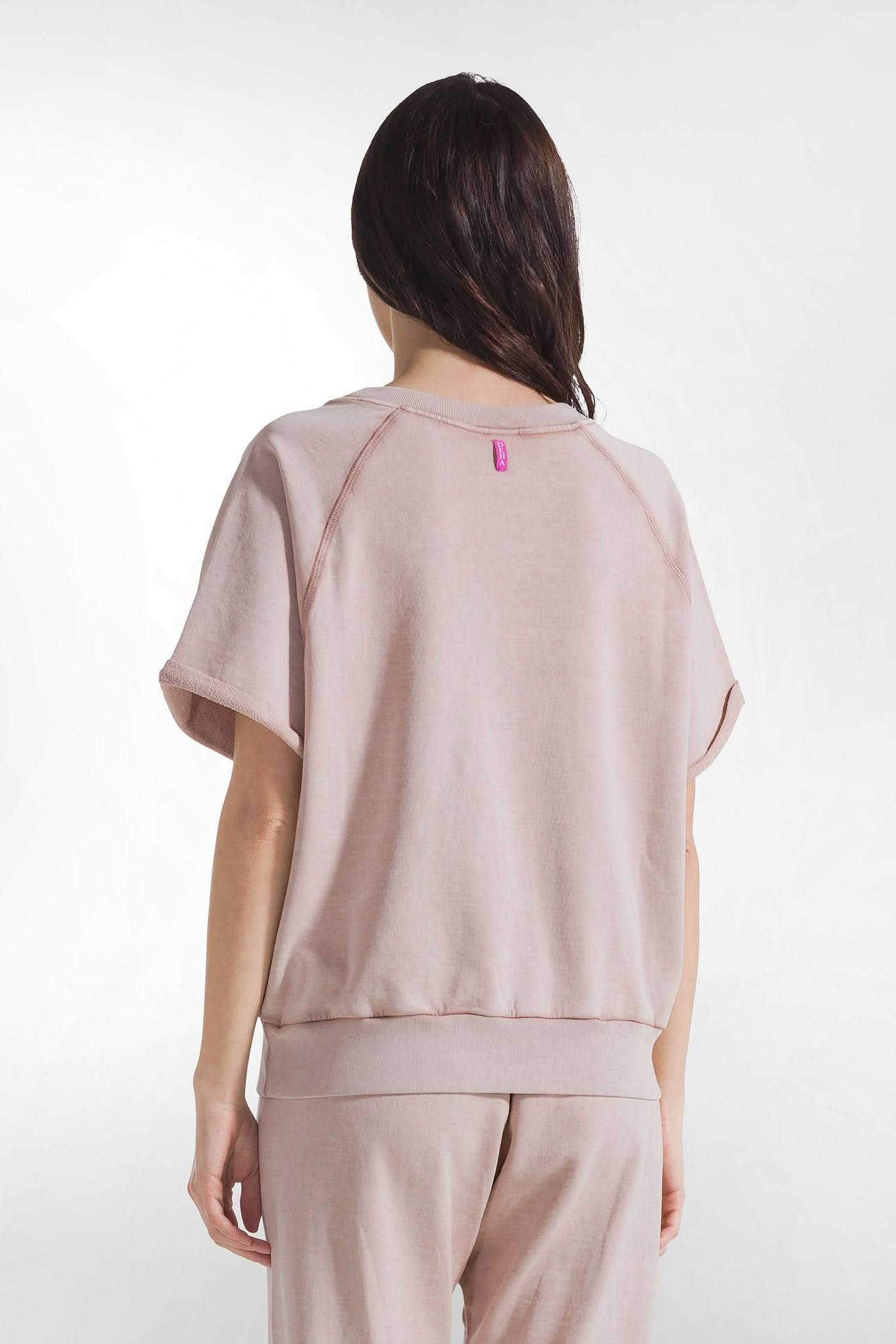 Women's organic sweatshirt in shades of brown